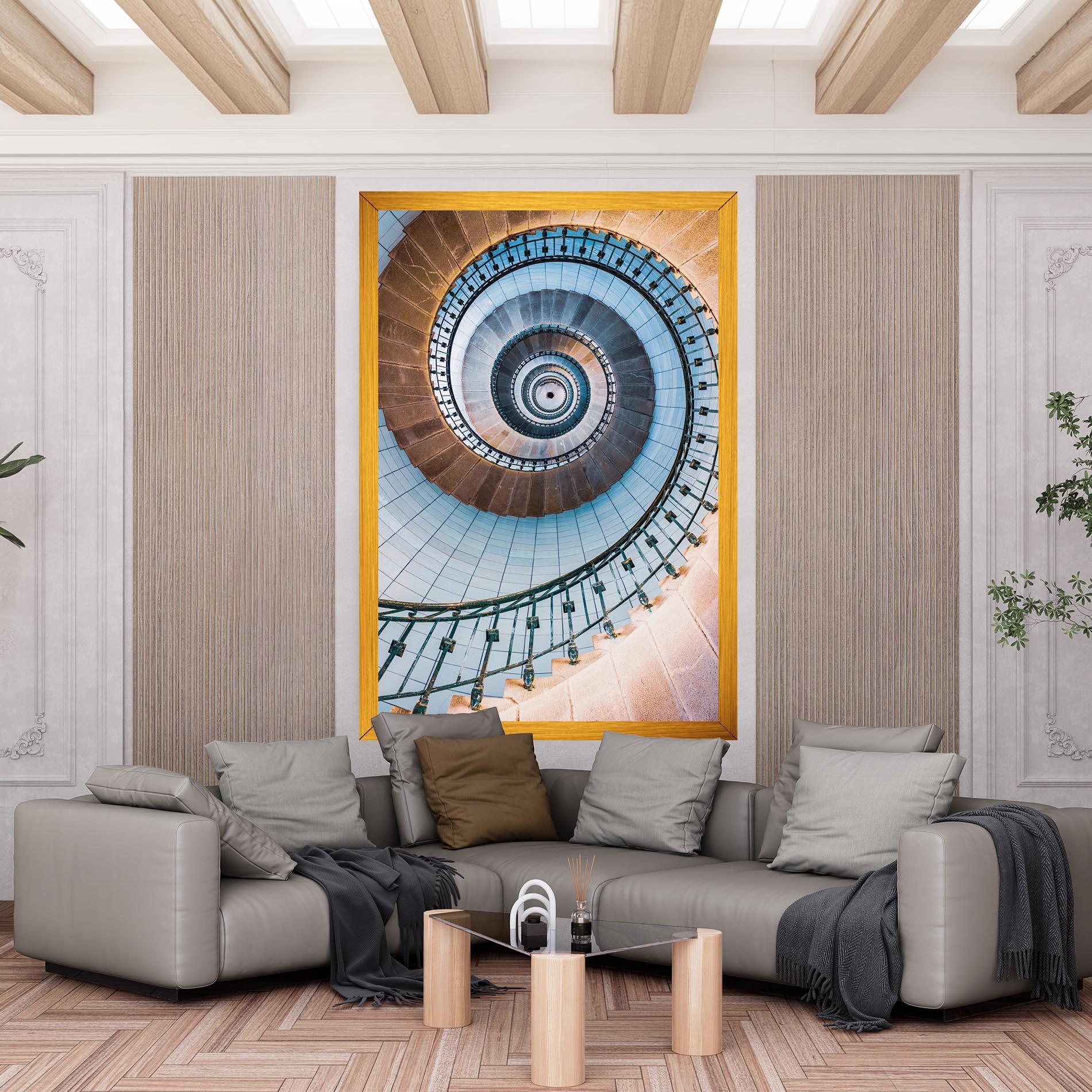 Картина на платно Blue Opaline Stairs mockup 6