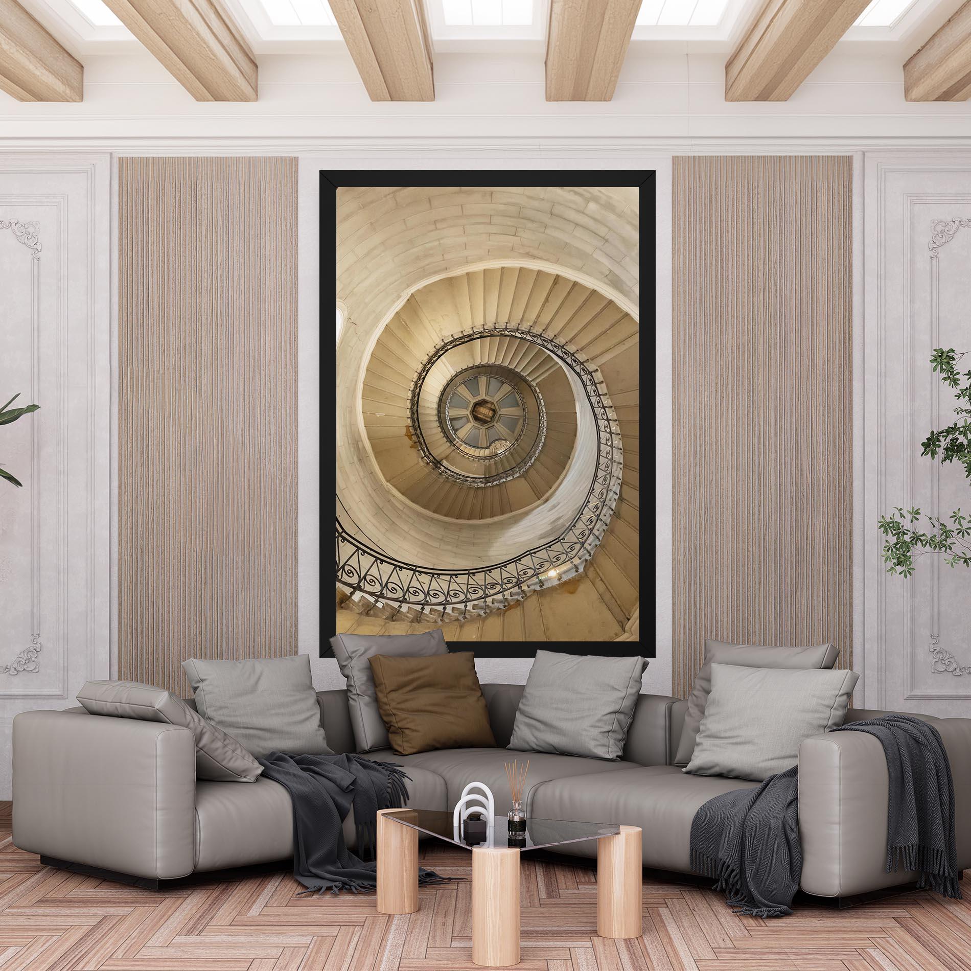 Картина на платно Cream Down Stairs mockup 6