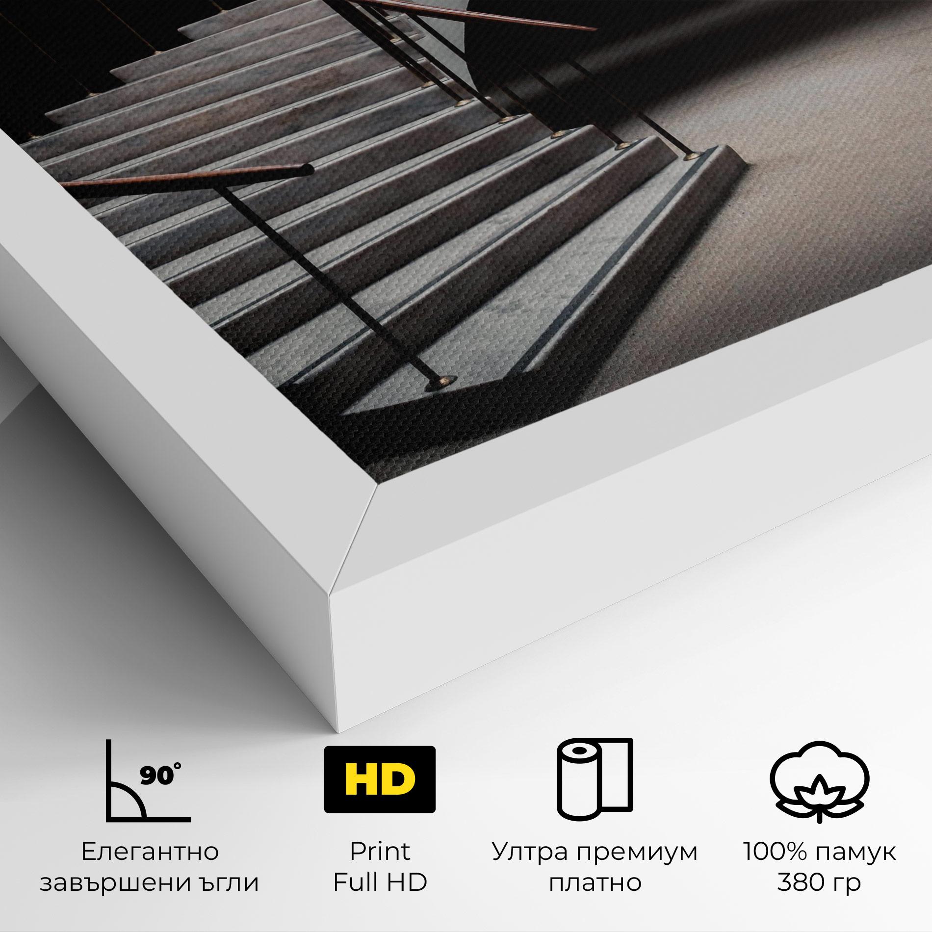 Картина на платно Dark Room Stairs mockup 4