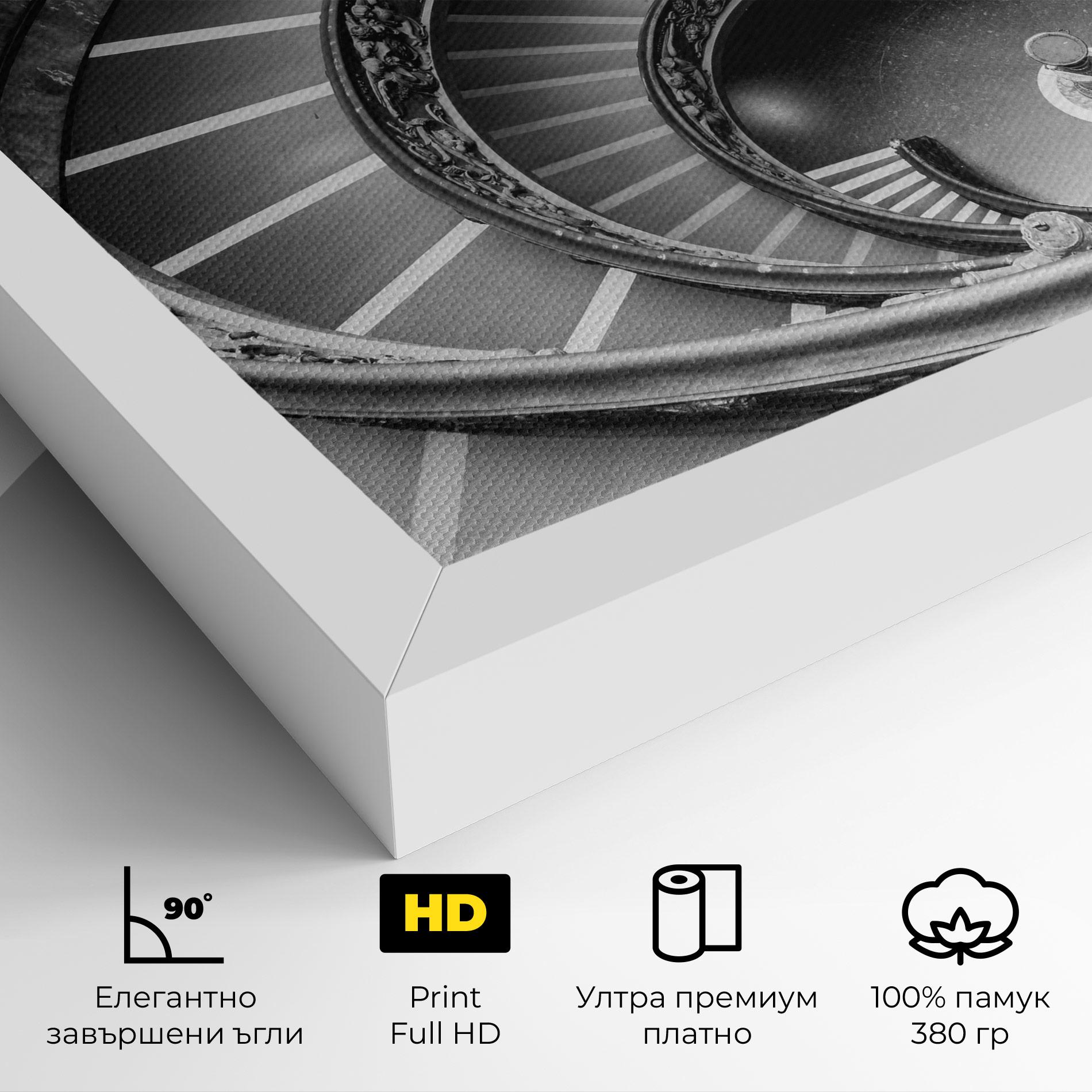 Картина на платно Grey Spiral mockup 4
