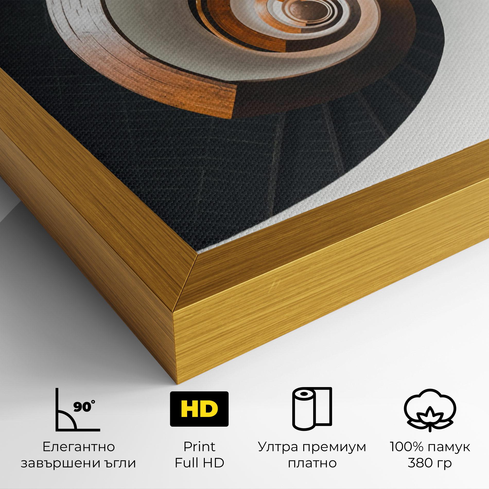 Картина на платно Black Spiral Stairs mockup 4