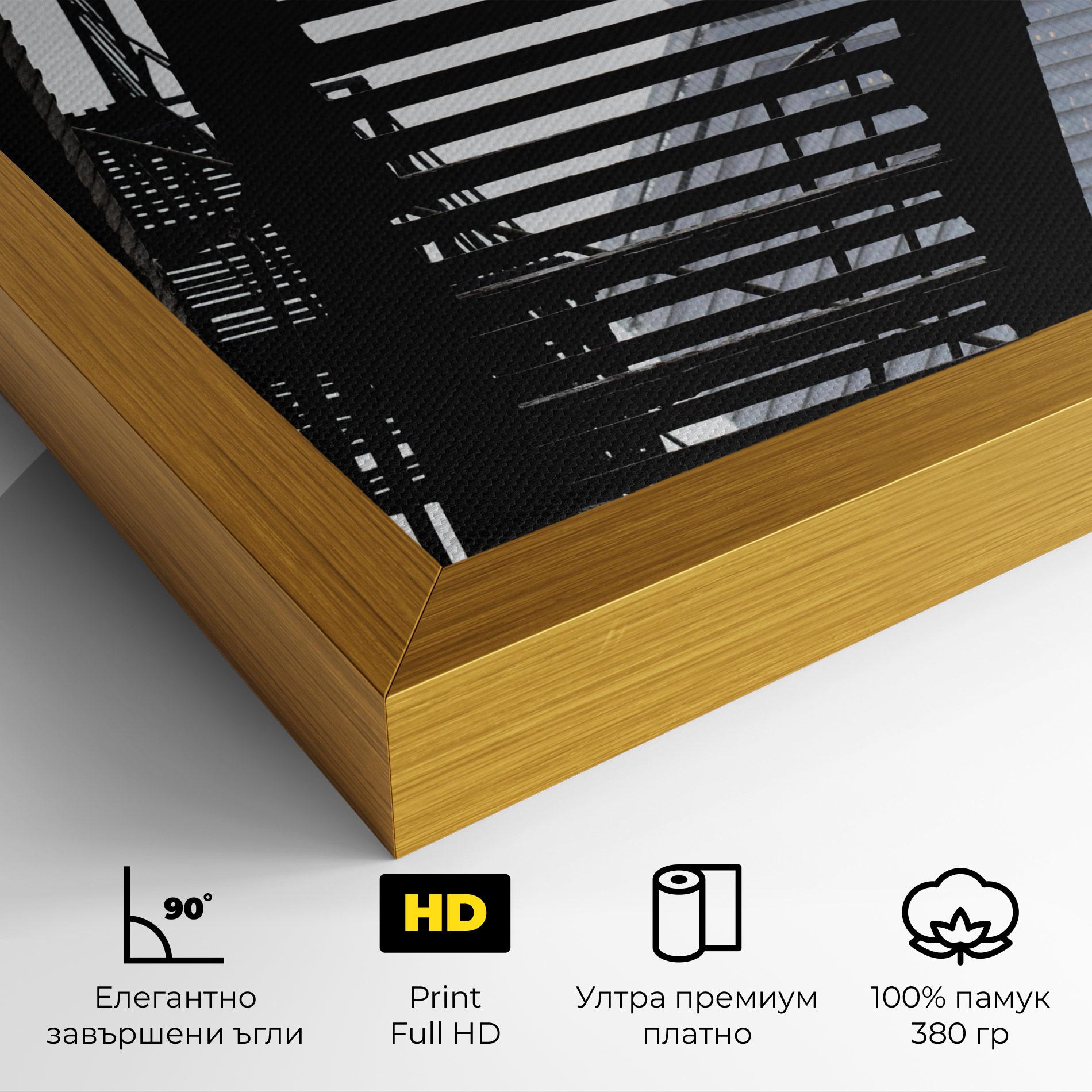 Картина на платно Black Stairs Floating mockup 4