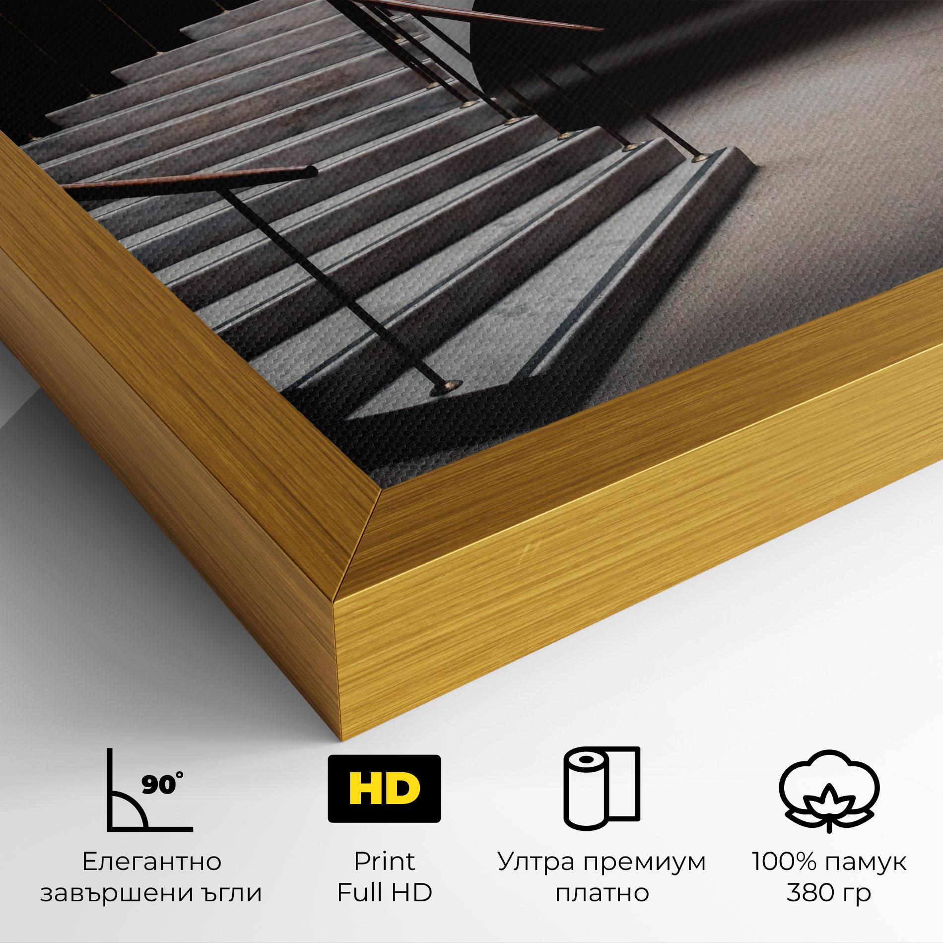 Картина на платно Dark Room Stairs mockup 4