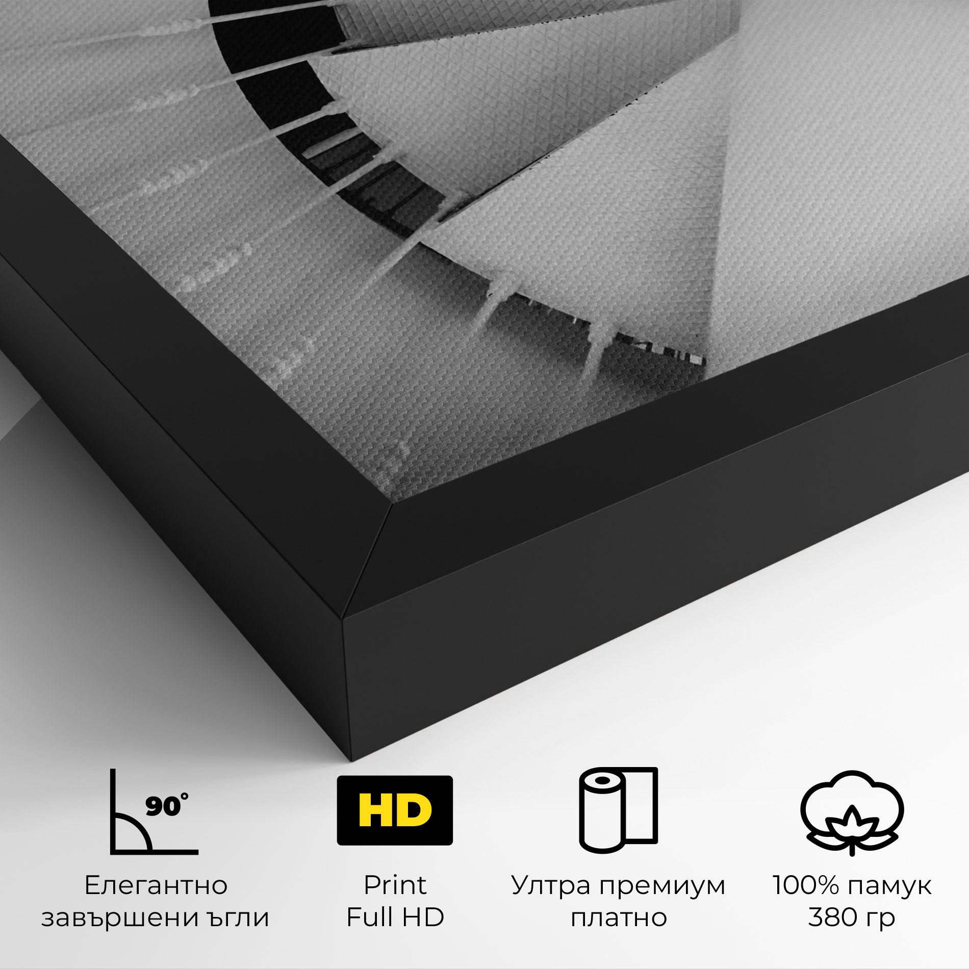Картина на платно Black Circle Stairs mockup 4