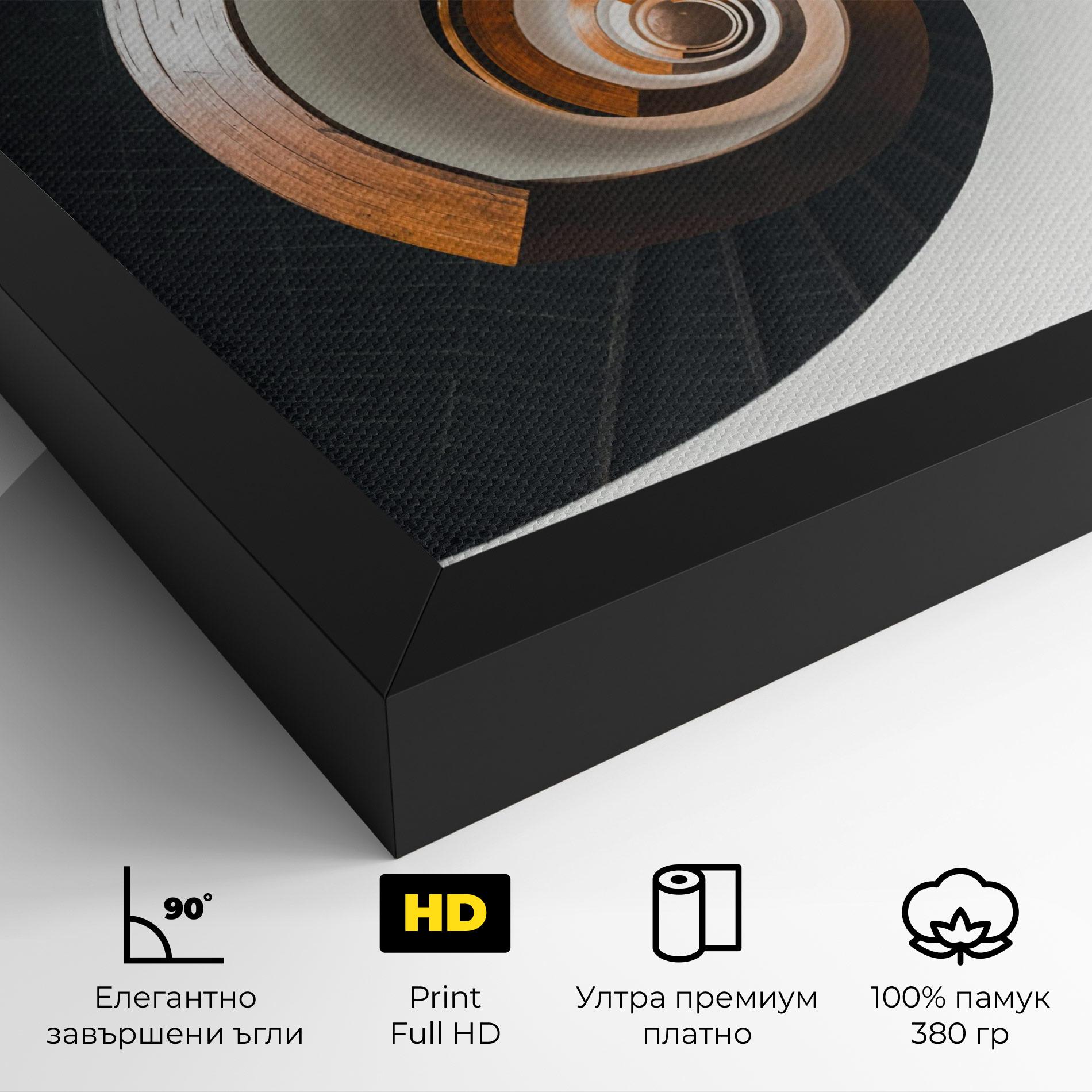 Картина на платно Black Spiral Stairs mockup 4