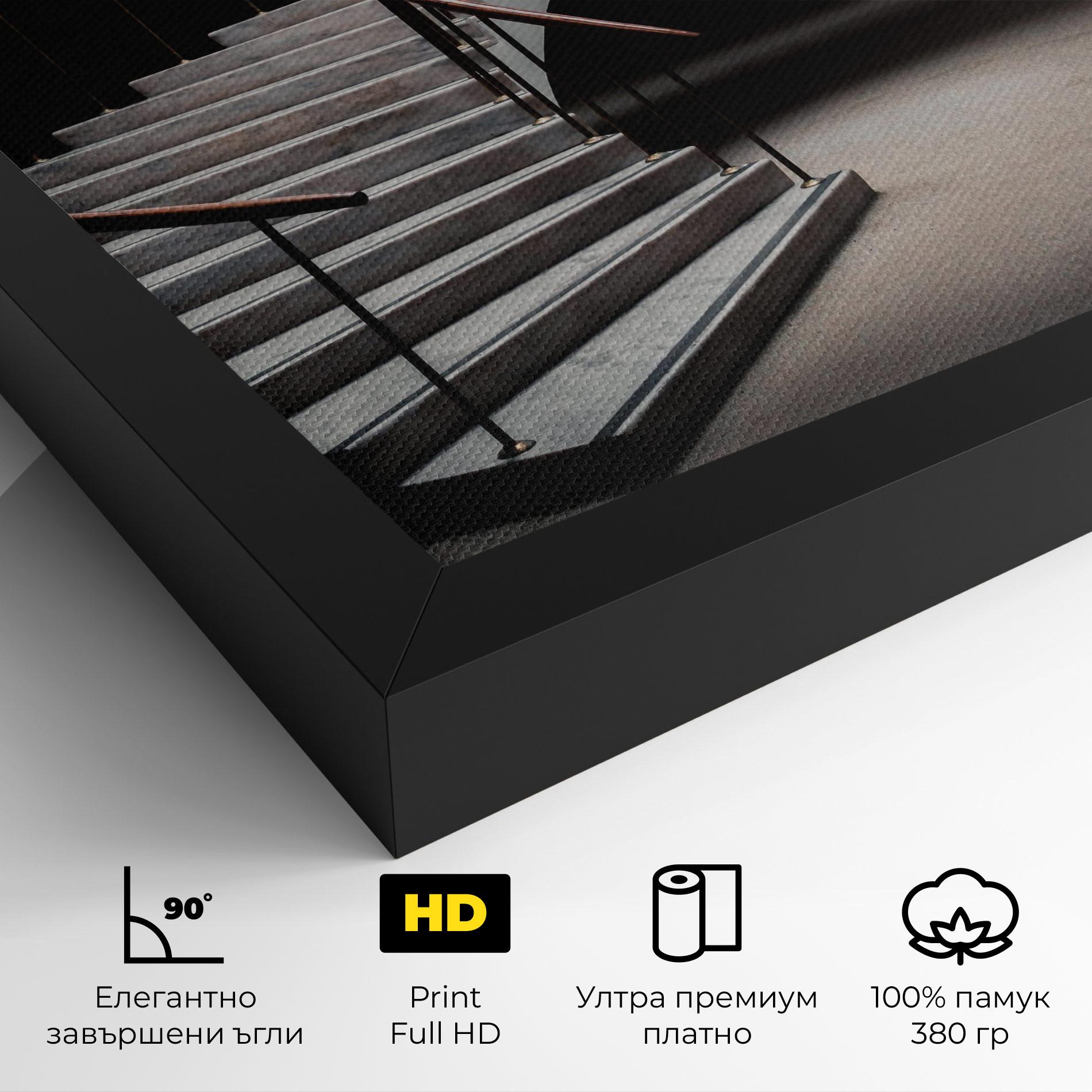 Картина на платно Dark Room Stairs mockup 4