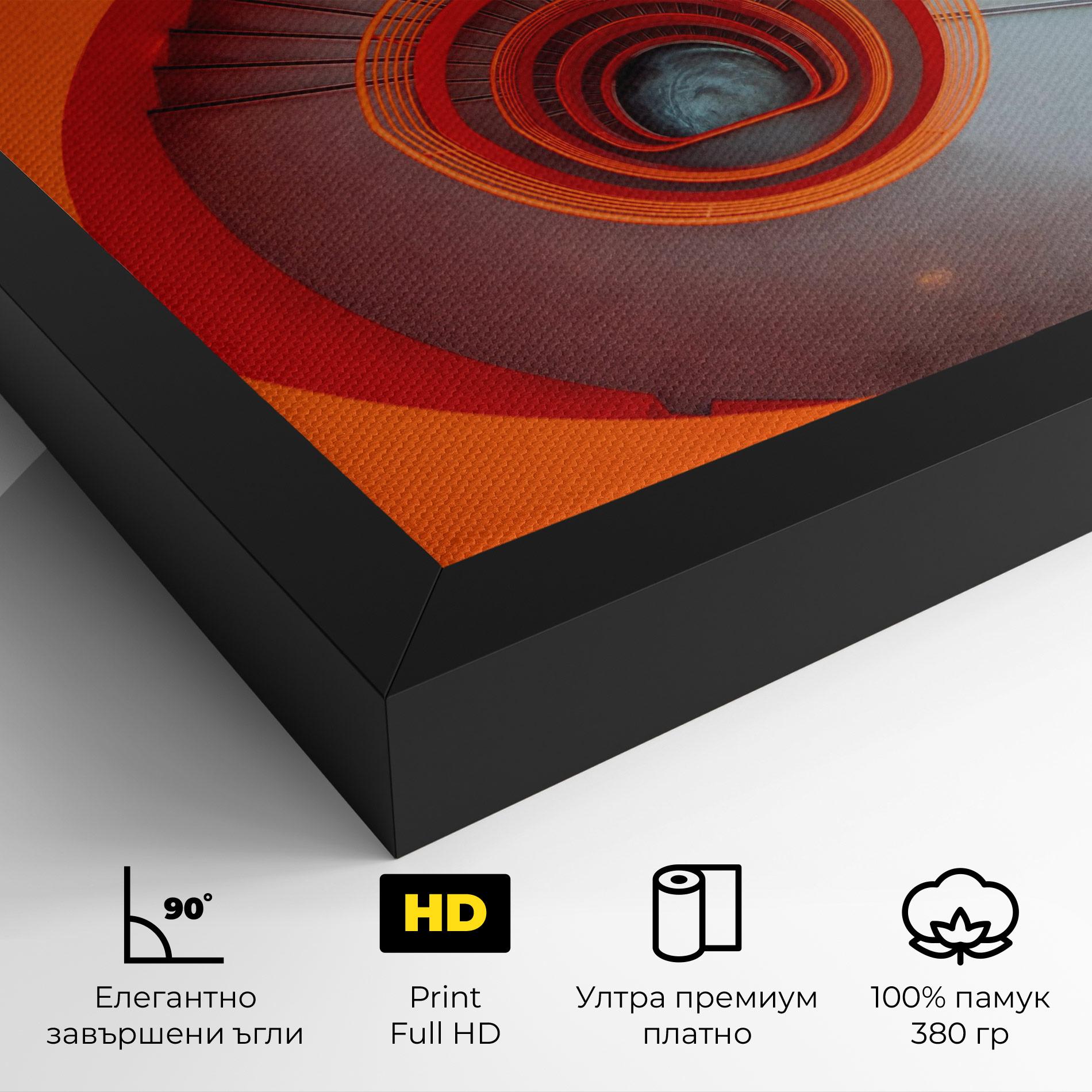Картина на платно Grey Orange Stairs mockup 4