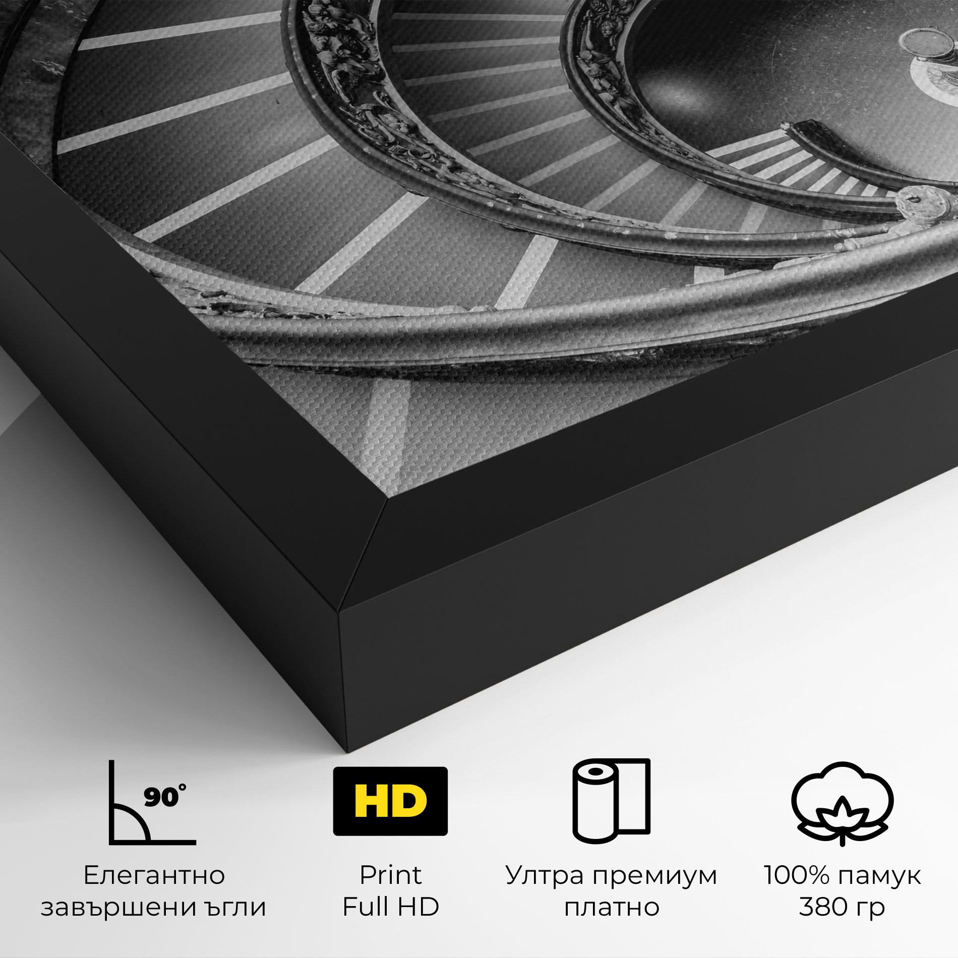 Картина на платно Grey Spiral mockup 4