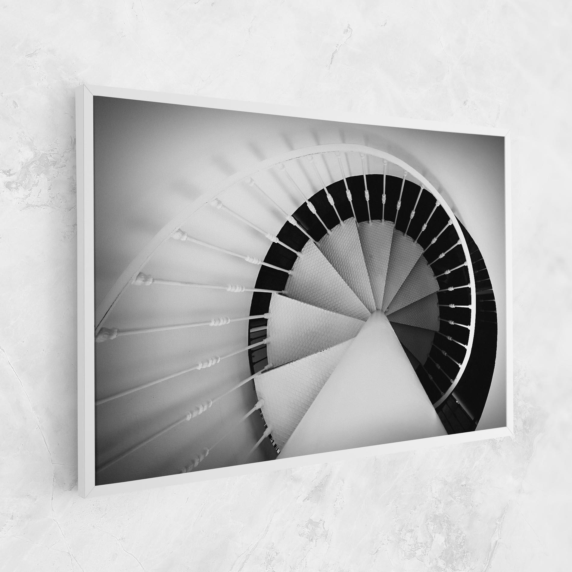 Картина на платно Black Circle Stairs mockup 1