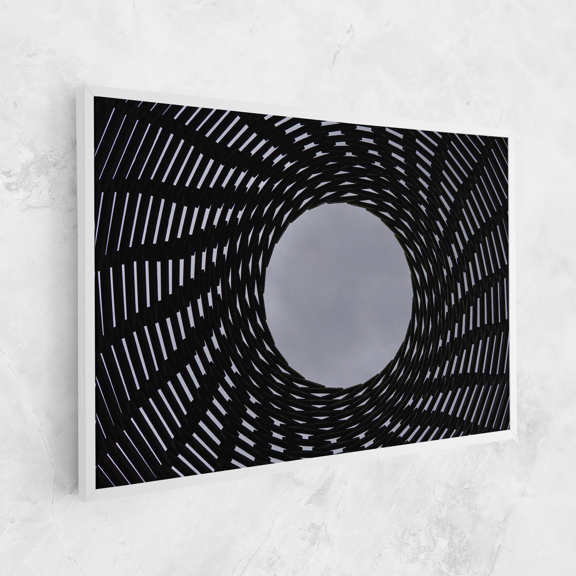 Картина на платно Grey Circle Lines mockup 1