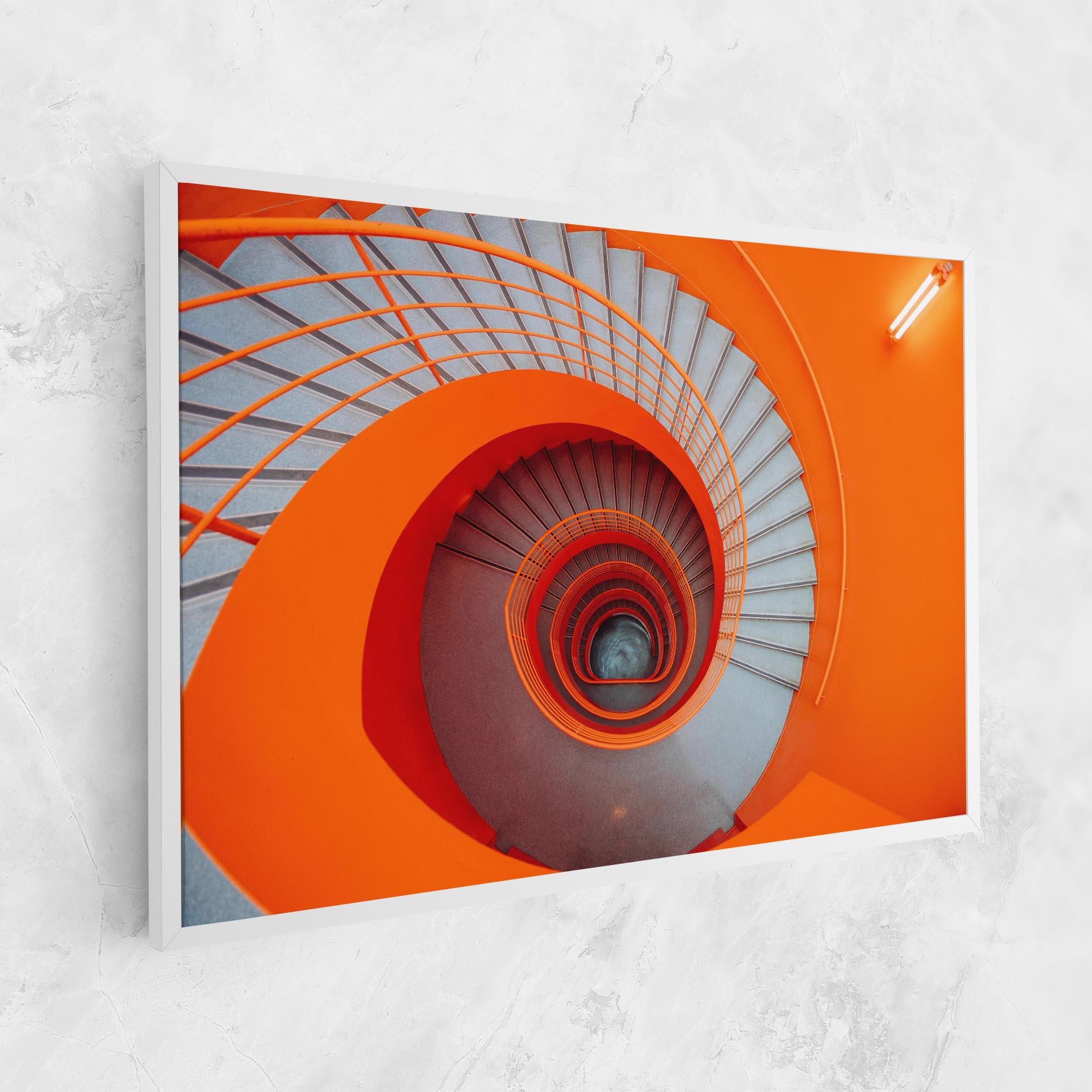 Картина на платно Grey Orange Stairs mockup 1