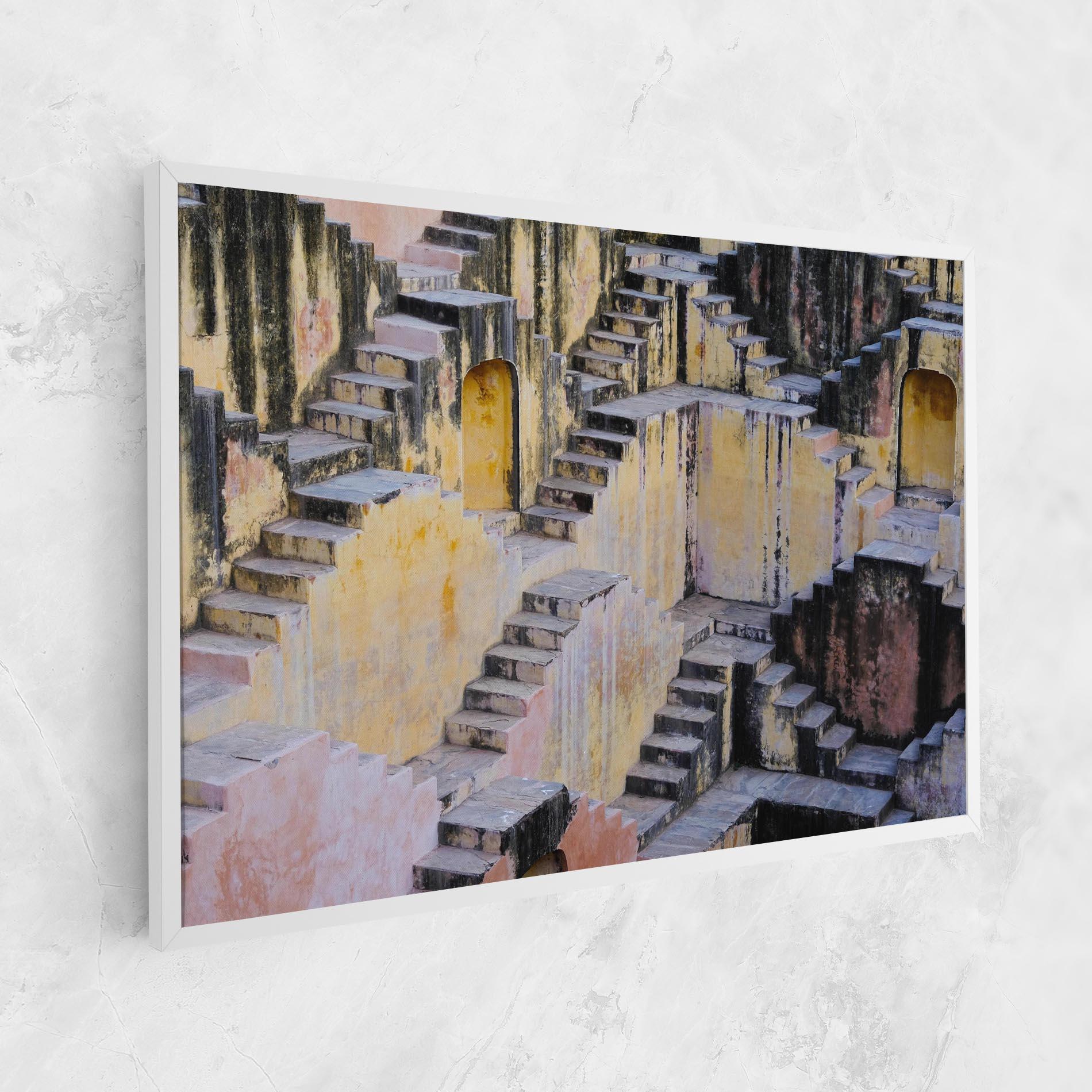 Картина на платно Old Yellow Stairs mockup 1