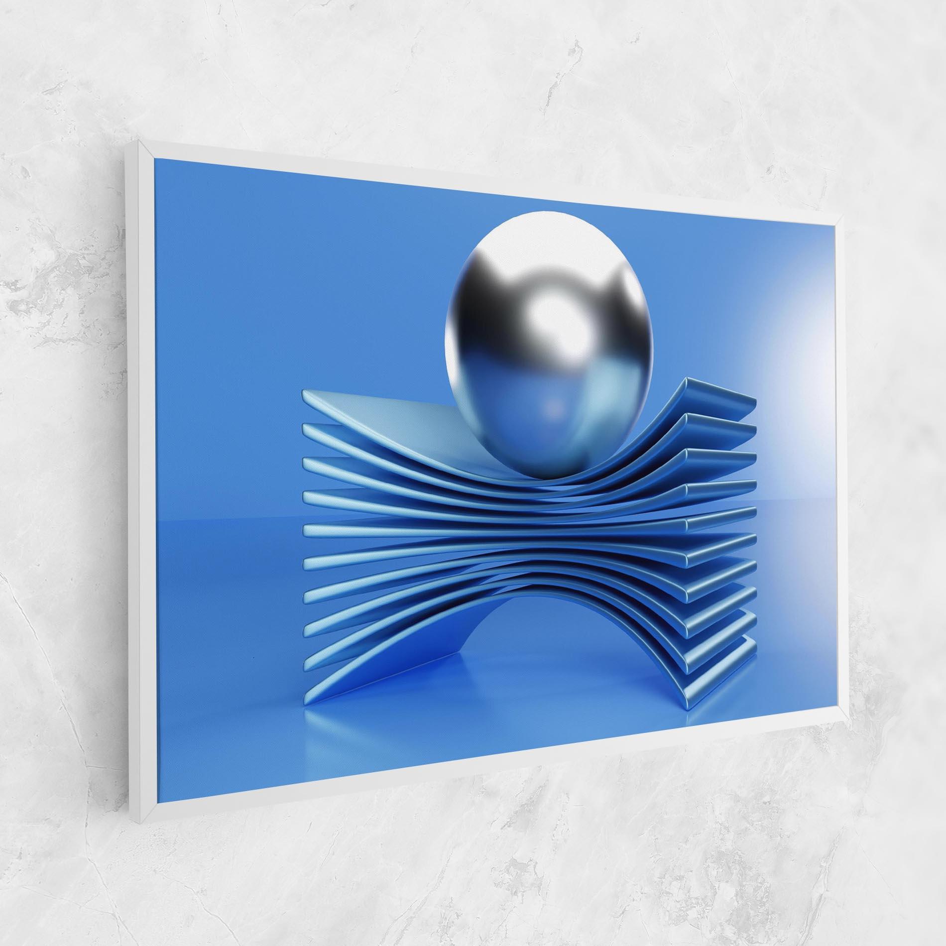 Картина на платно Silver Ball mockup 1