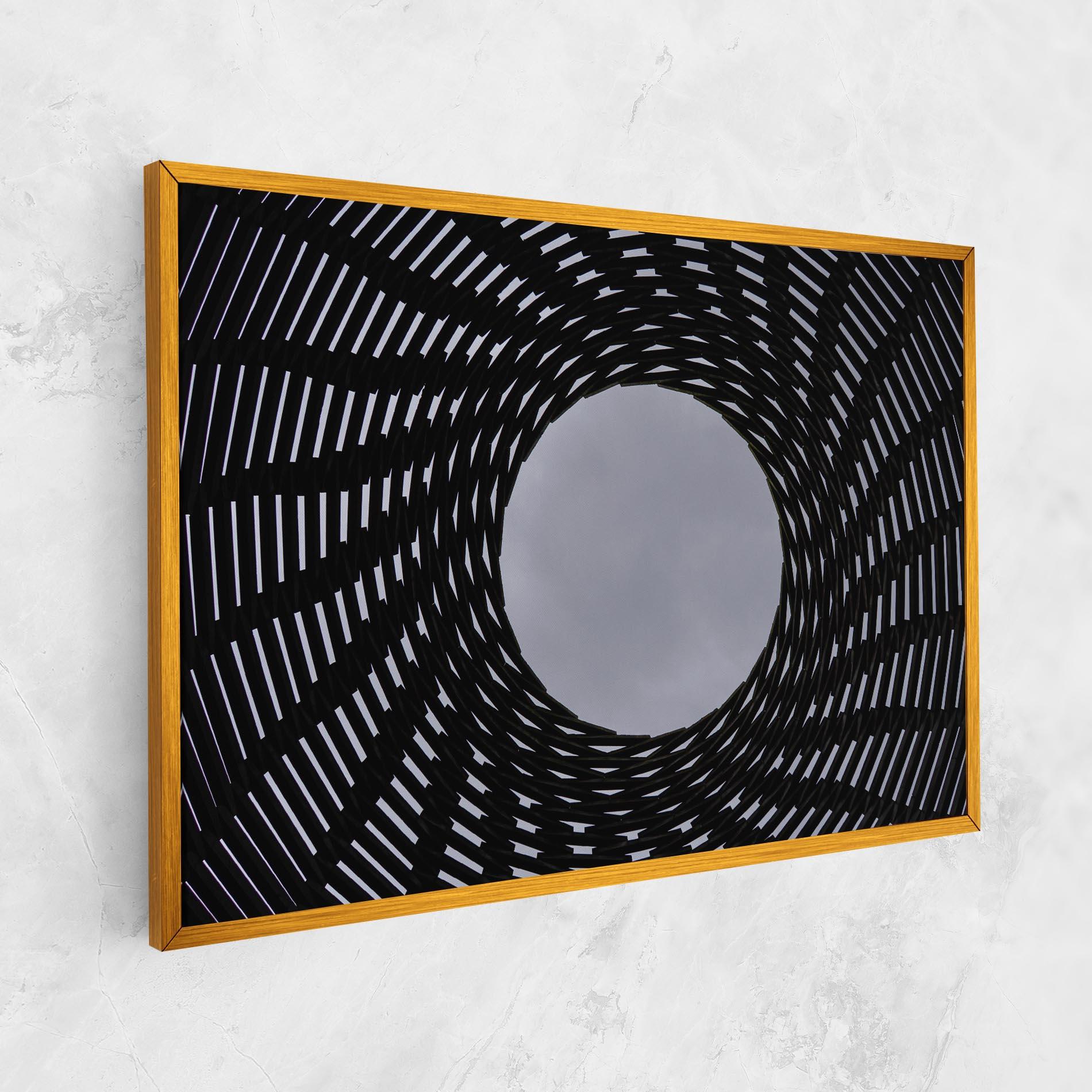 Картина на платно Grey Circle Lines mockup 1