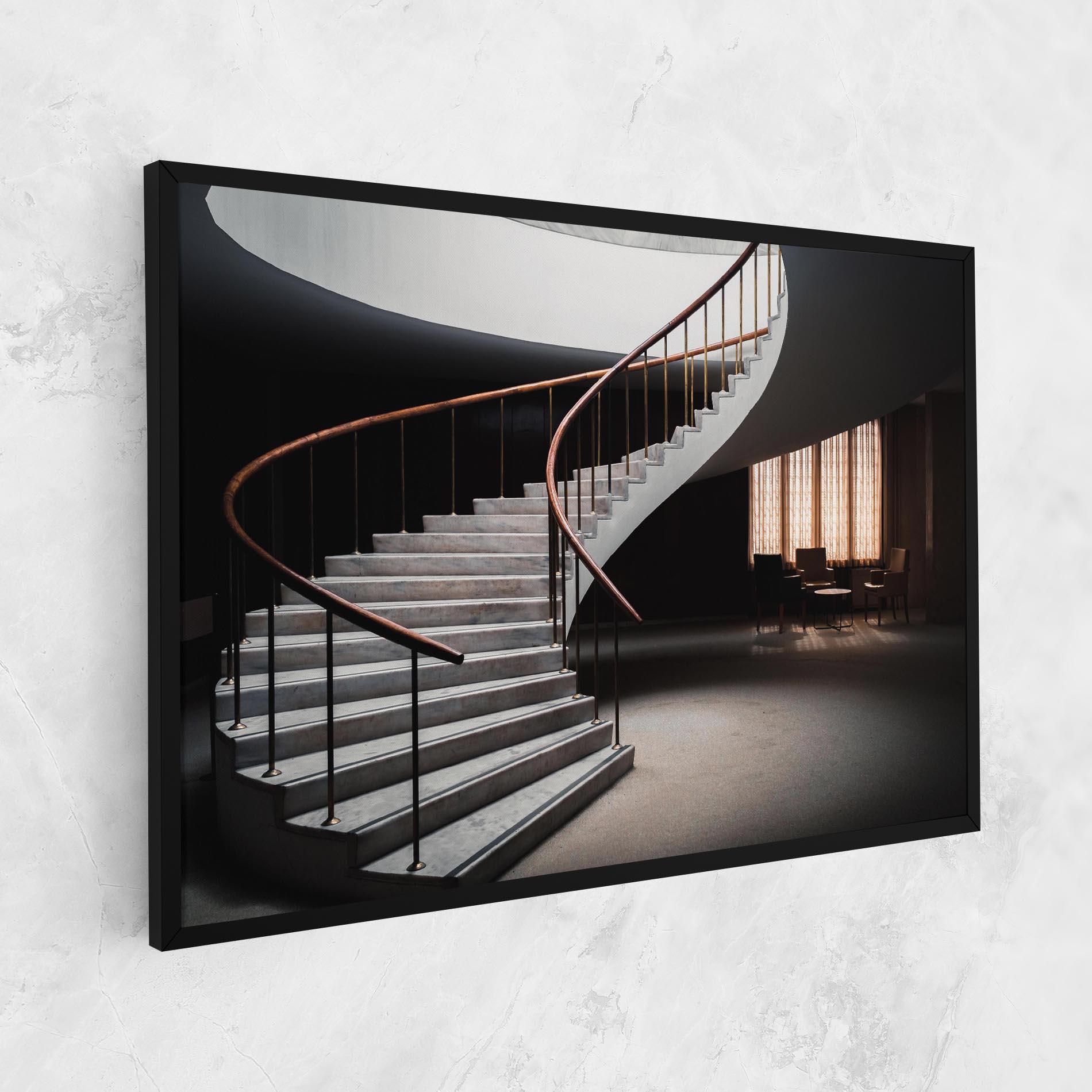 Картина на платно Dark Room Stairs mockup 1