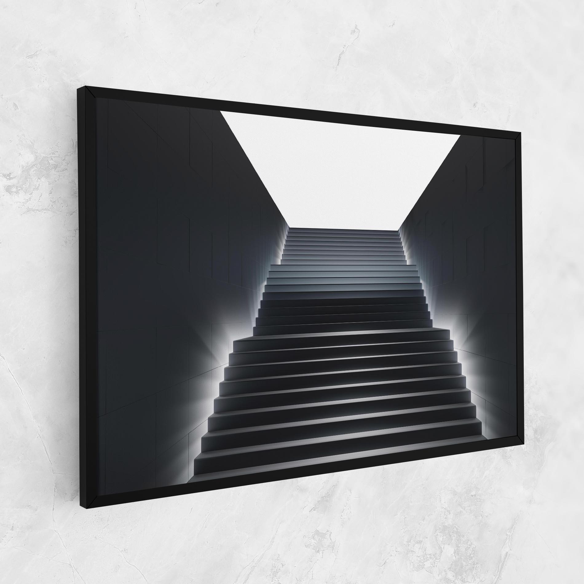 Картина на платно Dark Stairs mockup 1
