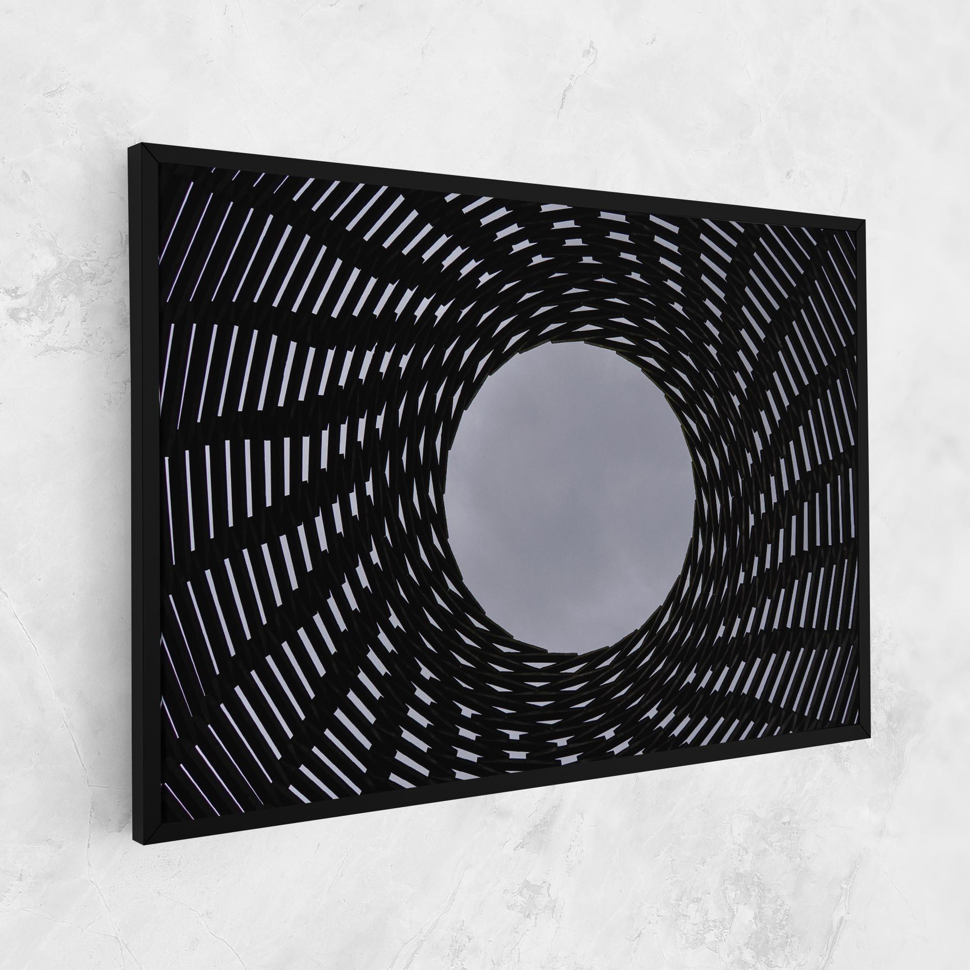 Картина на платно Grey Circle Lines mockup 1