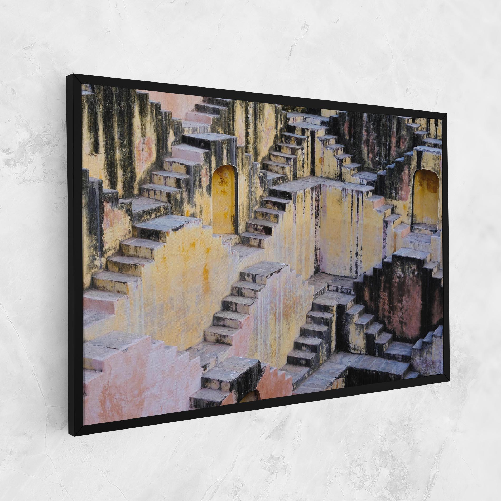 Картина на платно Old Yellow Stairs mockup 1