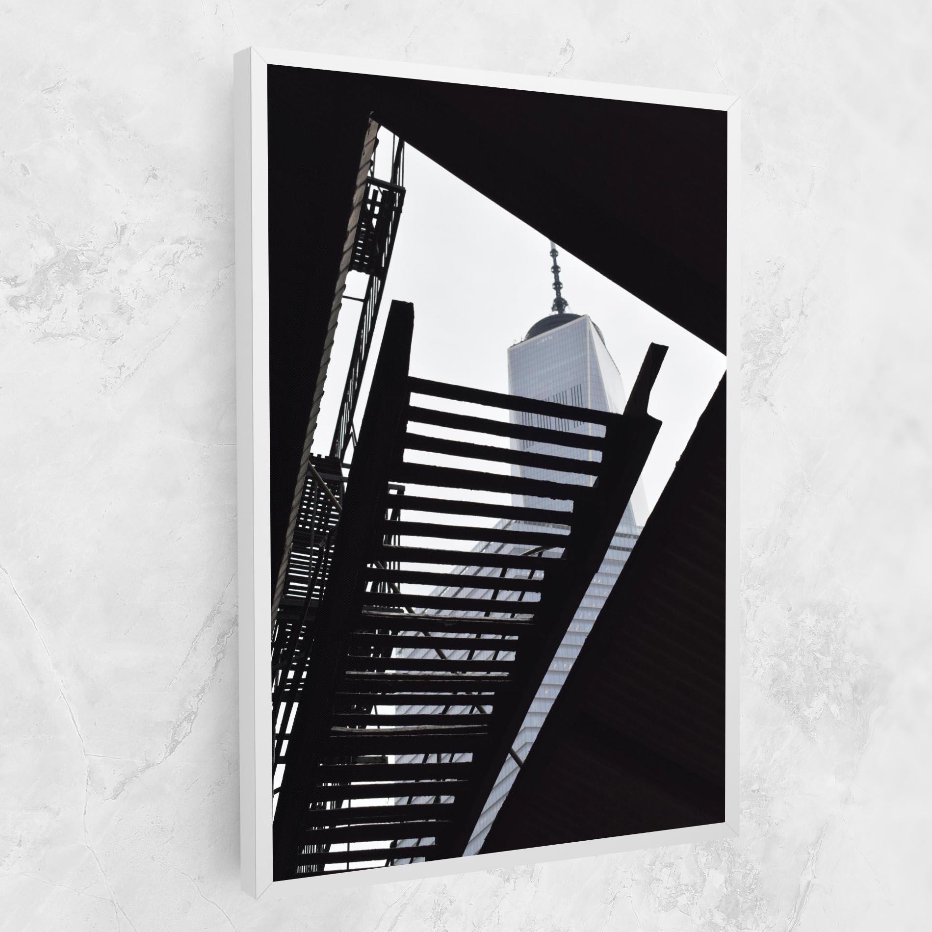 Картина на платно Black Stairs Floating mockup 1
