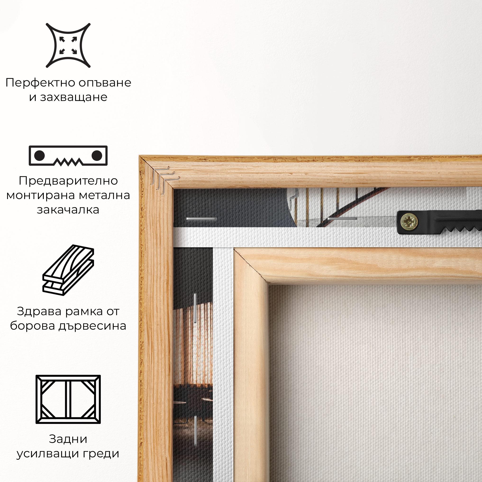 Картина на платно Dark Room Stairs mockup 5