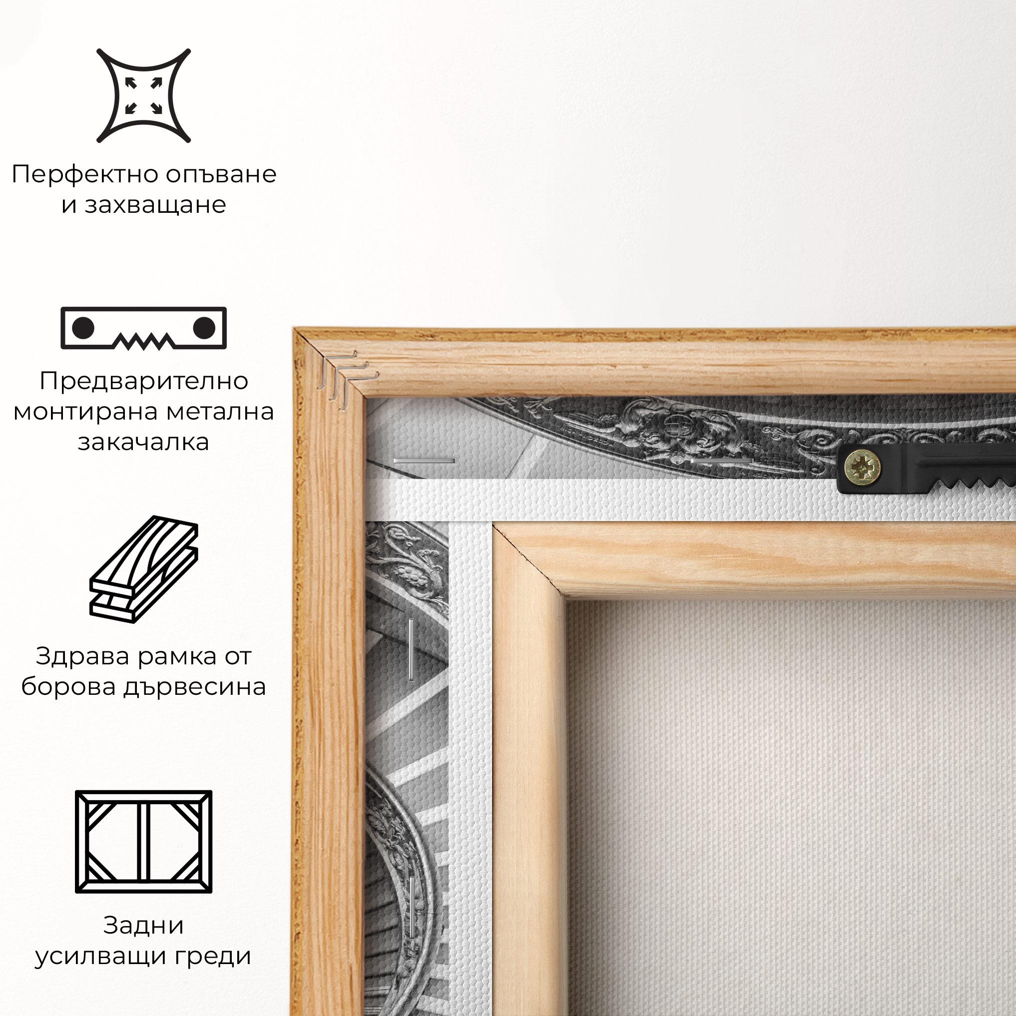 Картина на платно Grey Spiral mockup 5