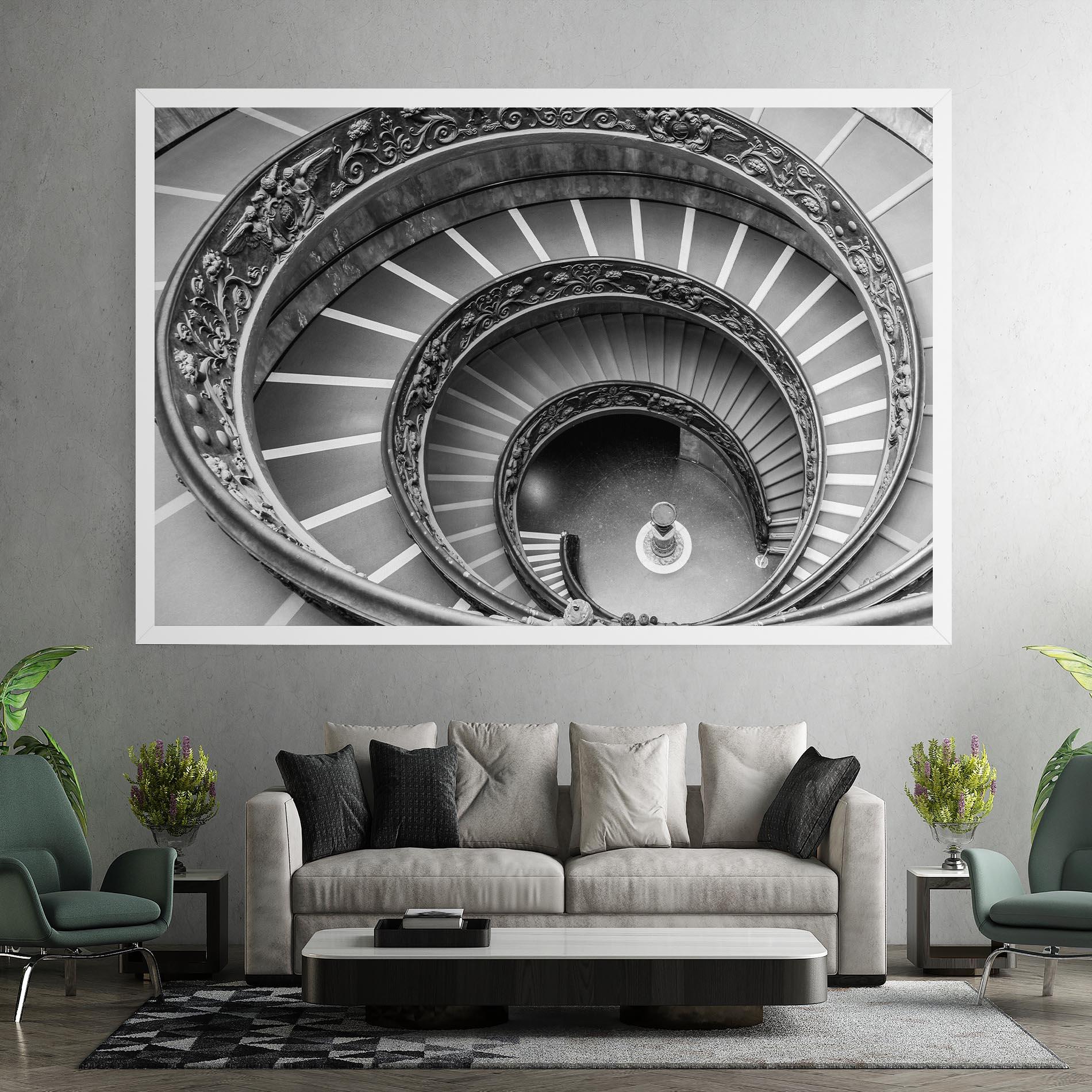 Картина на платно Grey Spiral mockup 7