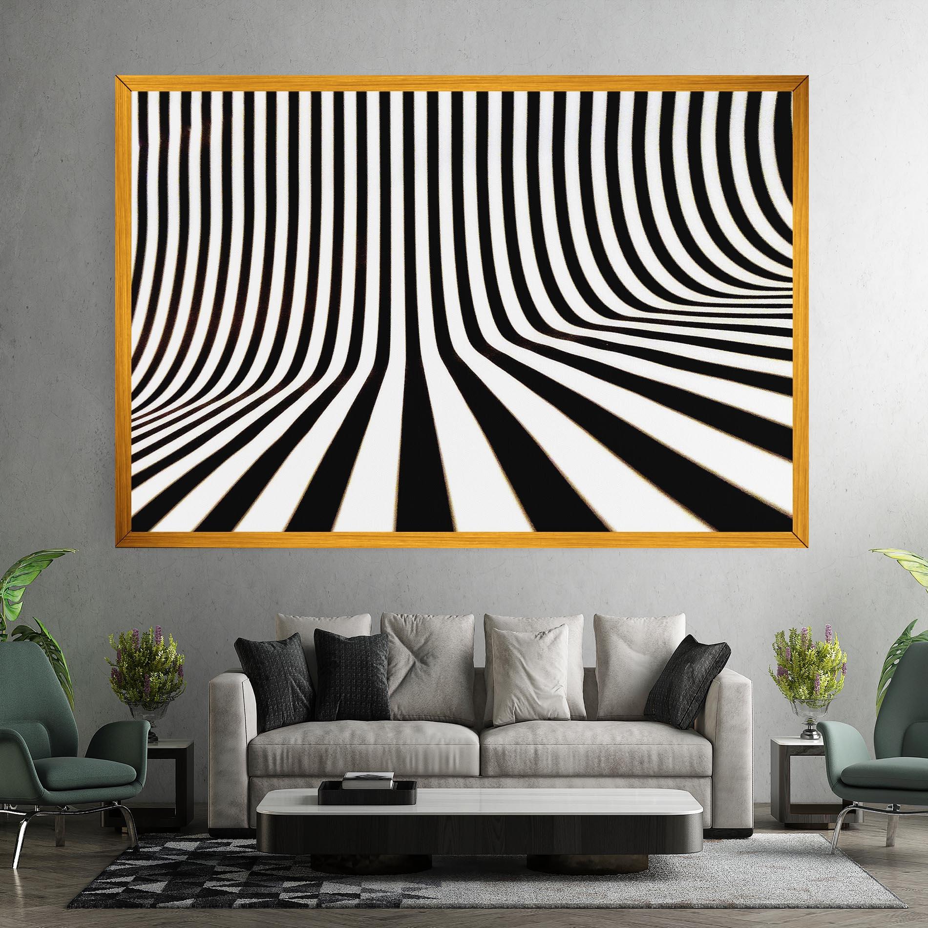 Картина на платно Black And White Illusion mockup 7