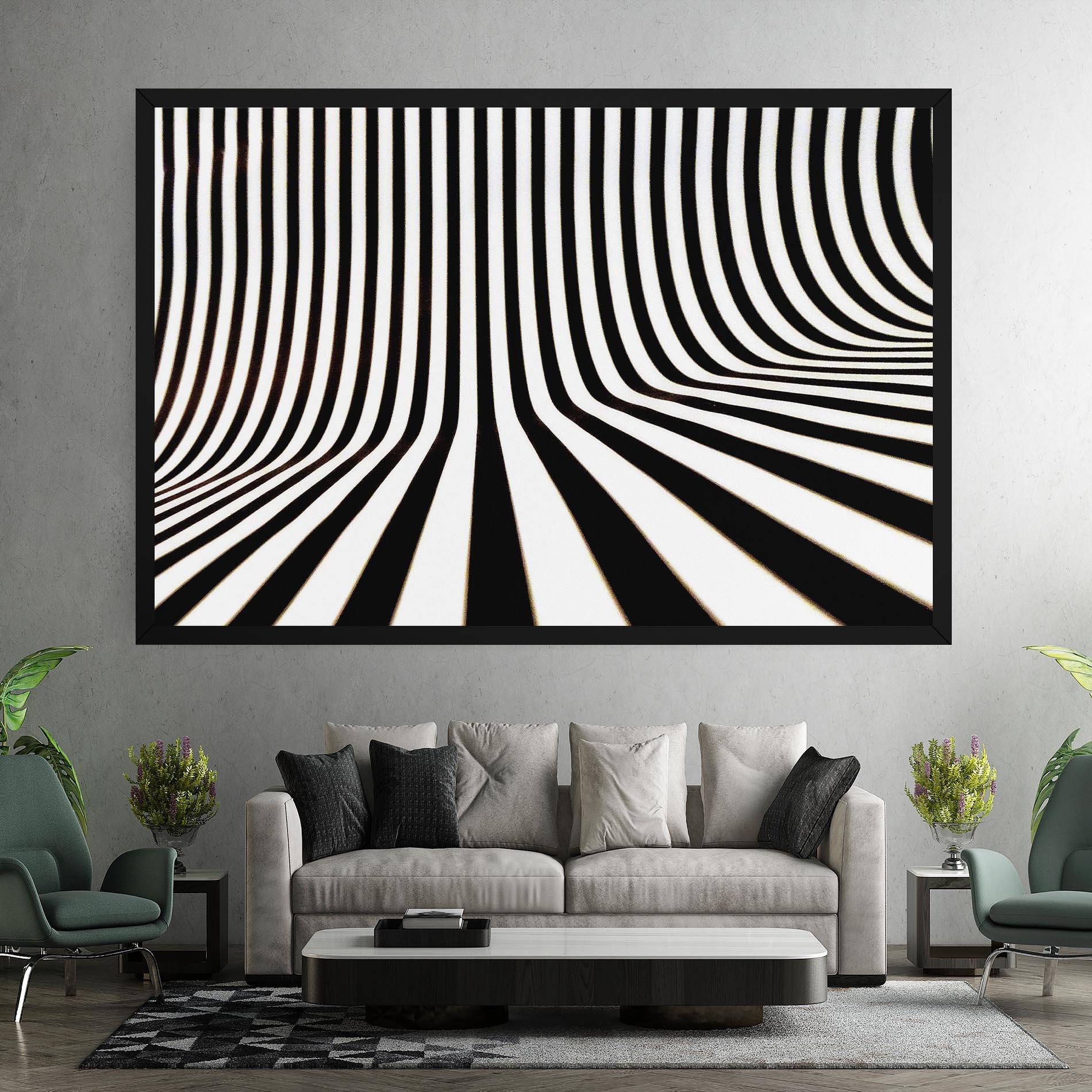 Картина на платно Black And White Illusion mockup 7