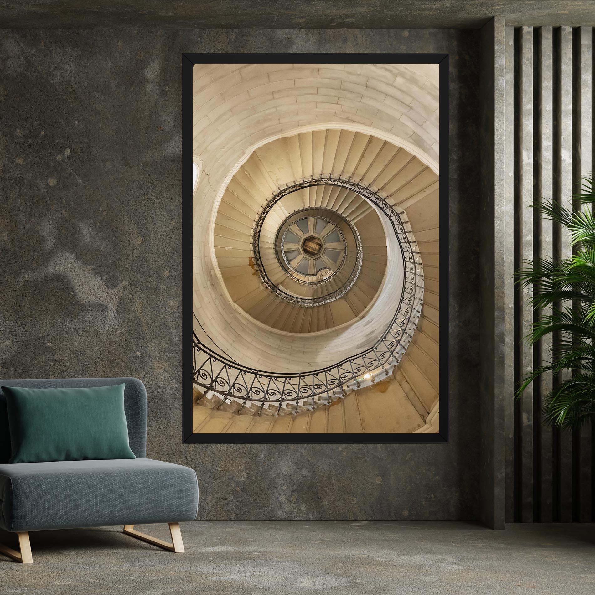 Картина на платно Cream Down Stairs mockup 7