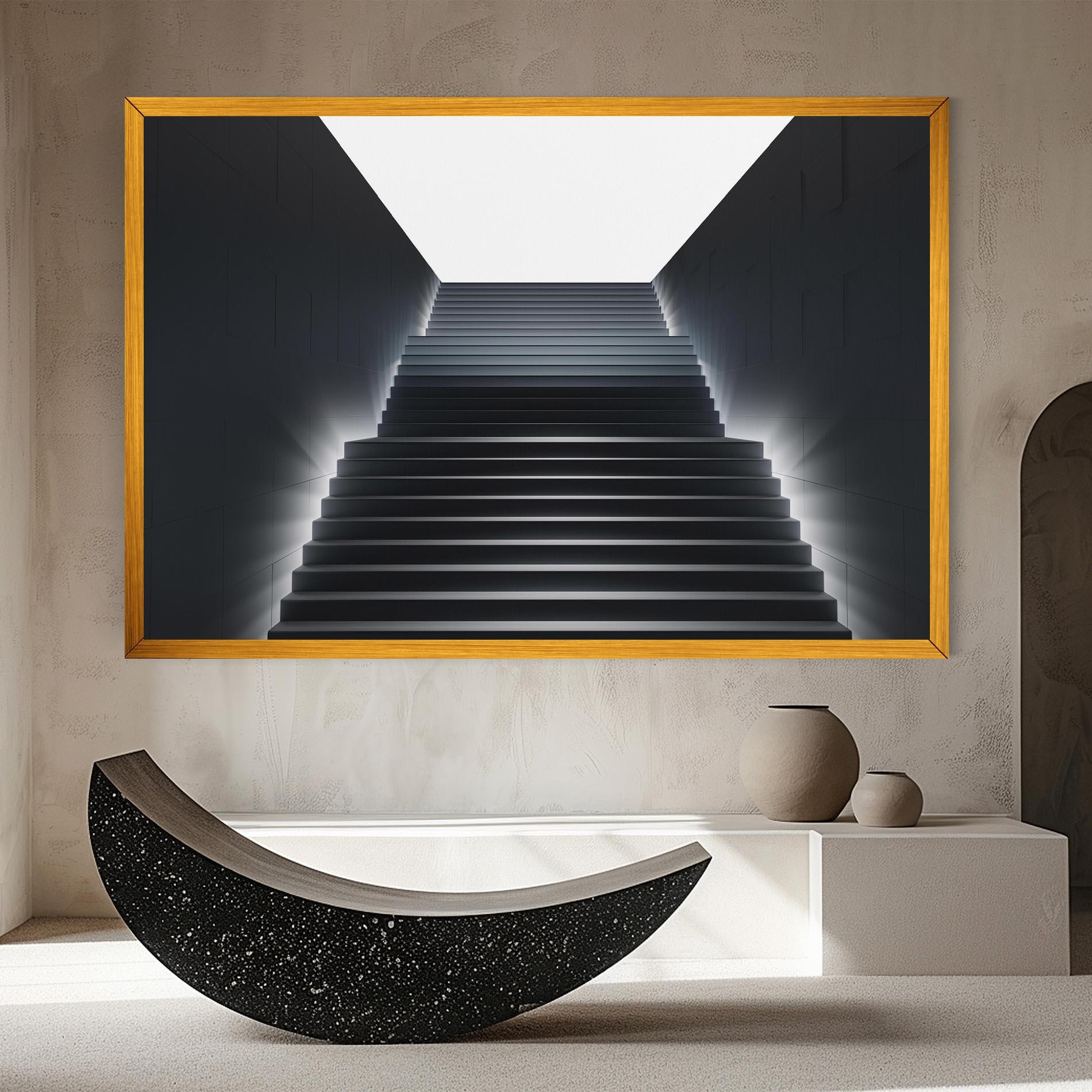 Картина на платно Dark Stairs mockup 8