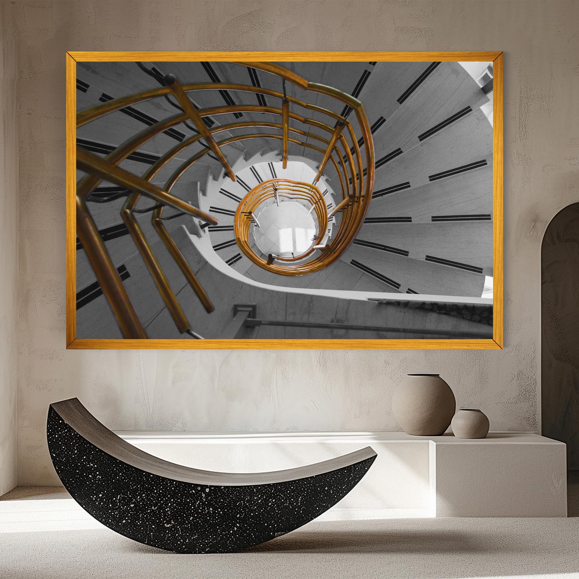 Картина на платно Gold Bar Stairs mockup 8