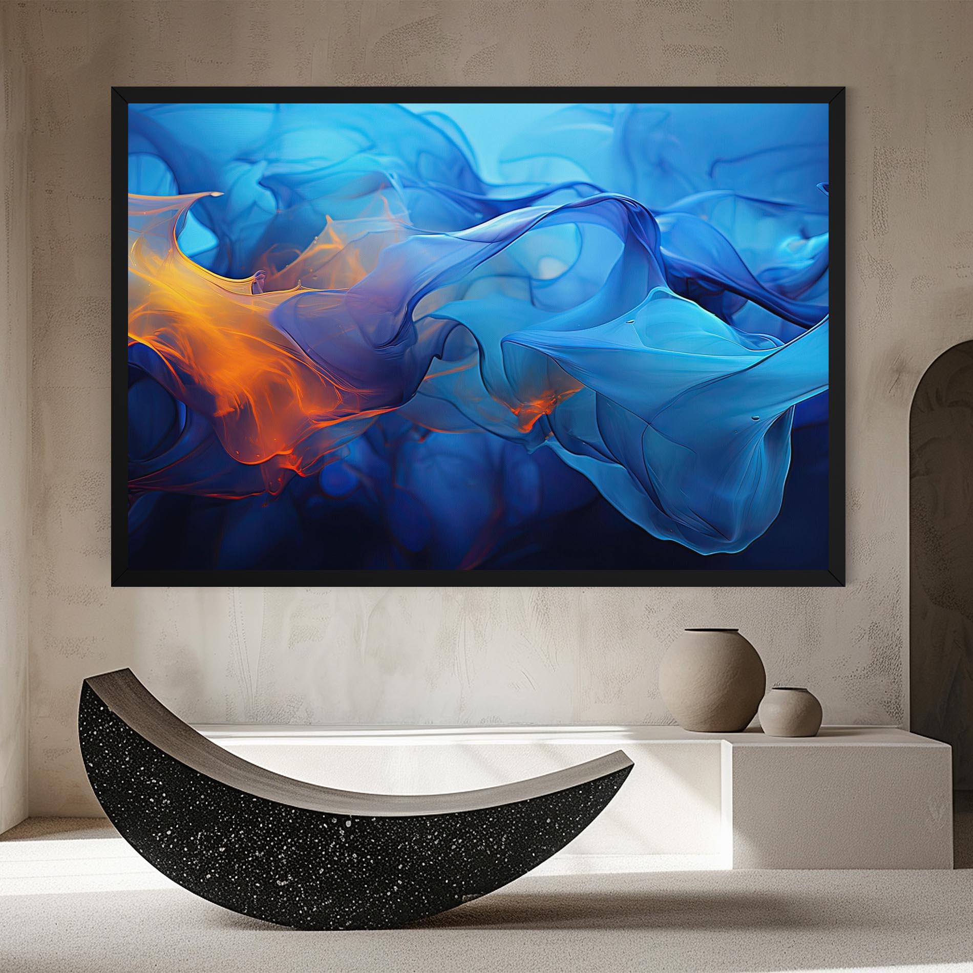 Картина на платно Blue Orange Floating mockup 8