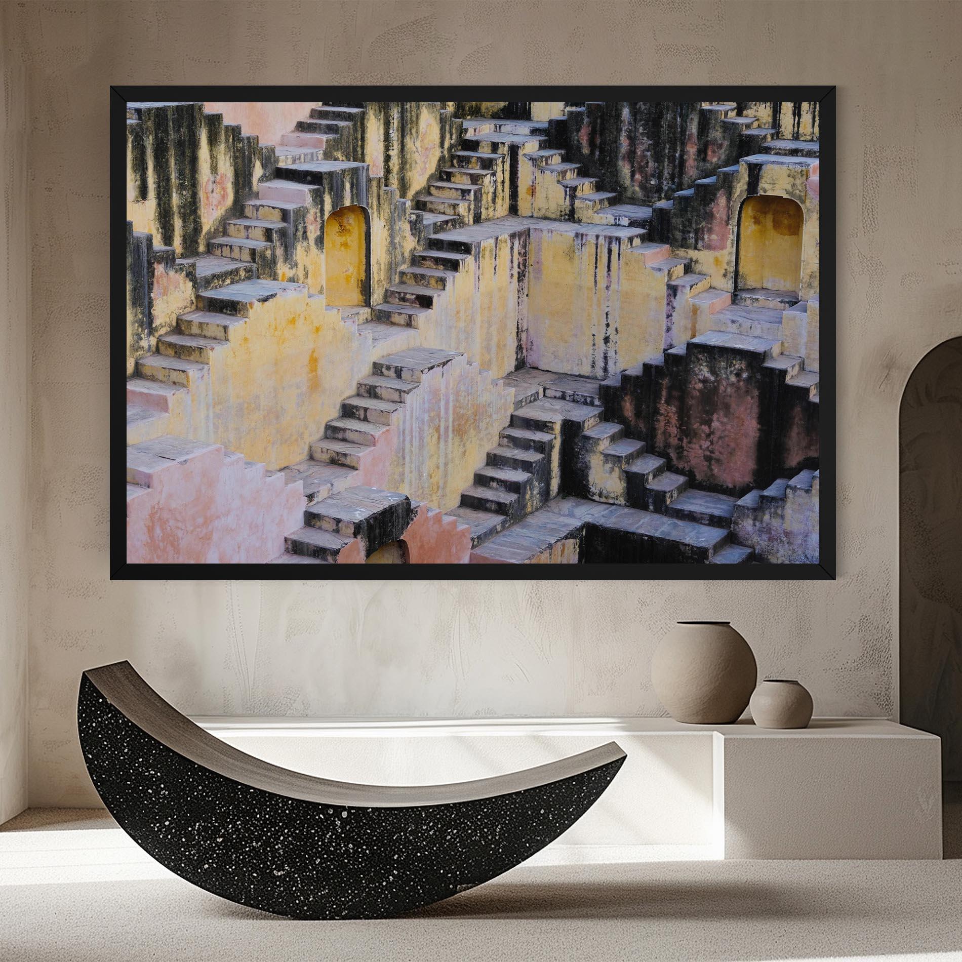 Картина на платно Old Yellow Stairs mockup 8