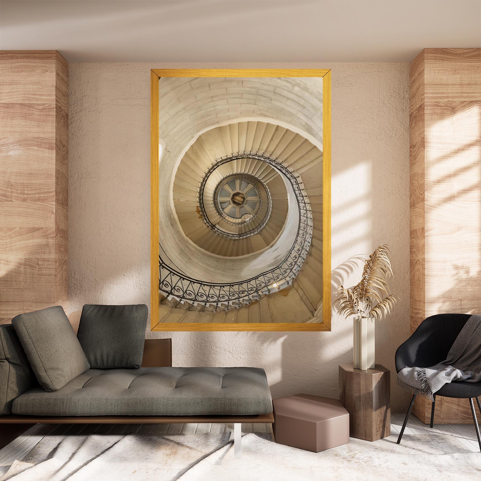 Картина на платно Cream Down Stairs mockup 8