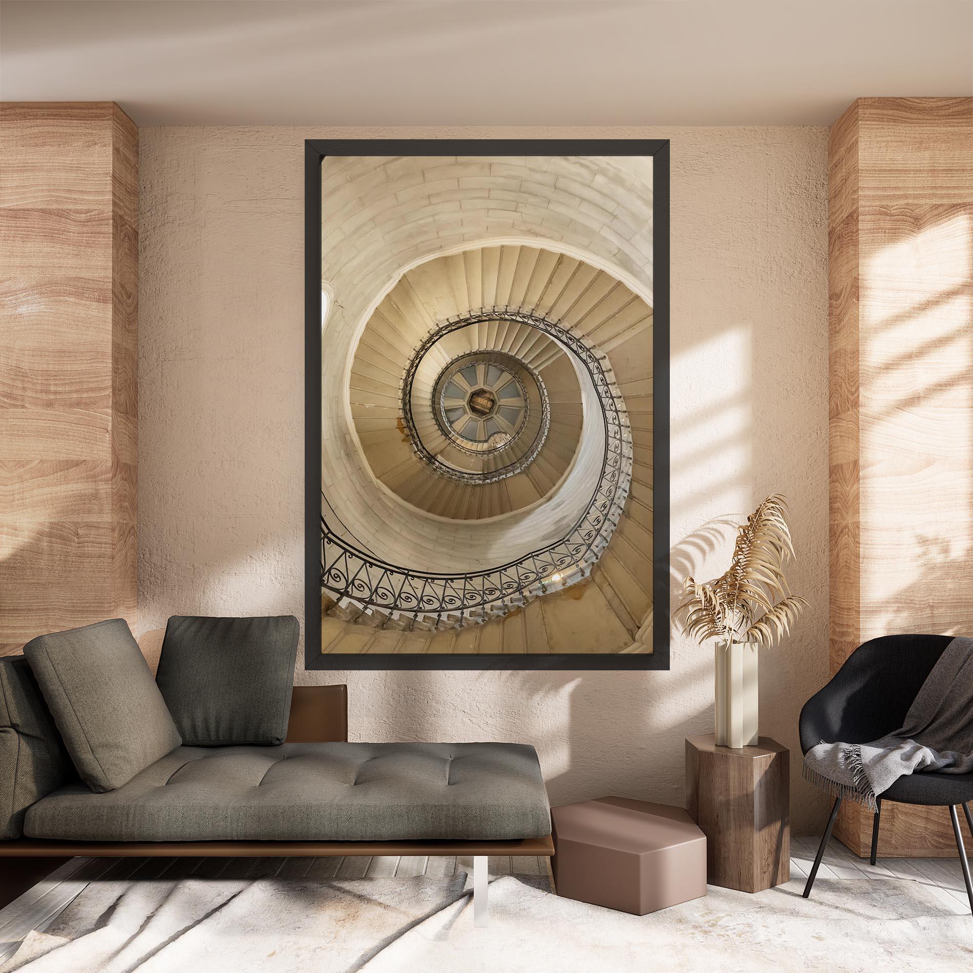 Картина на платно Cream Down Stairs mockup 8