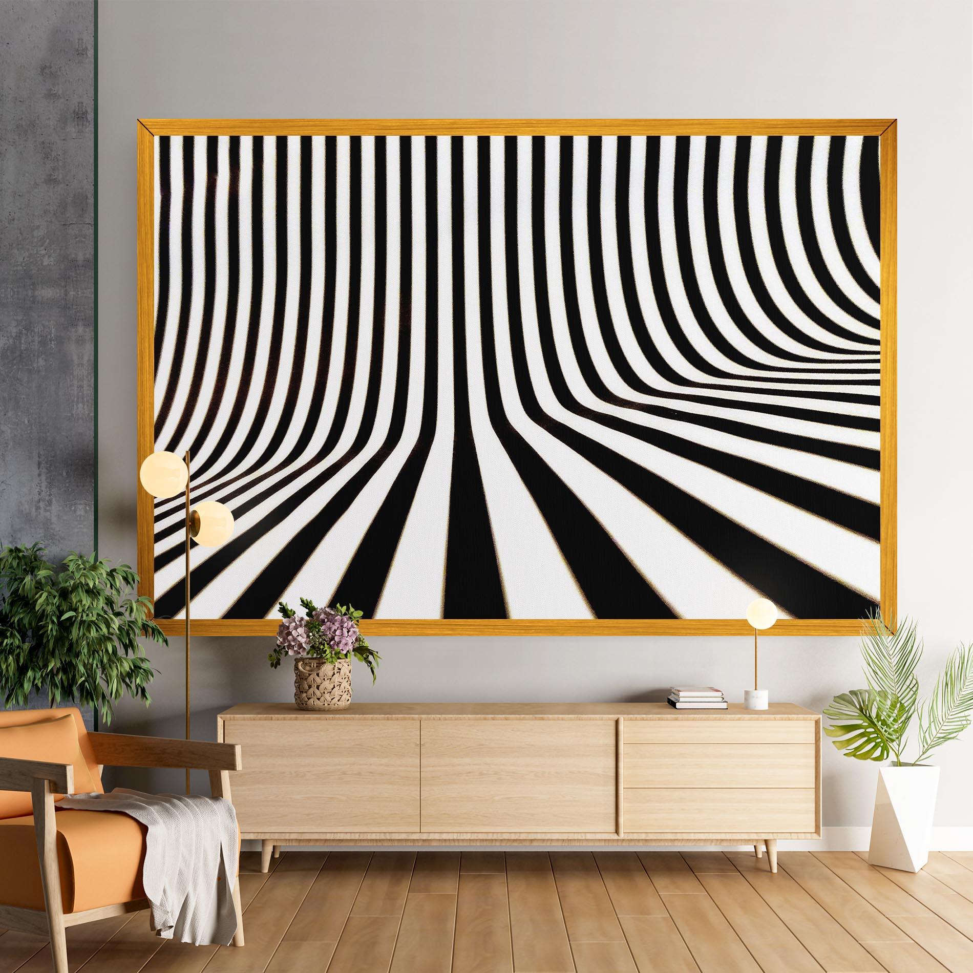 Картина на платно Black And White Illusion mockup 9