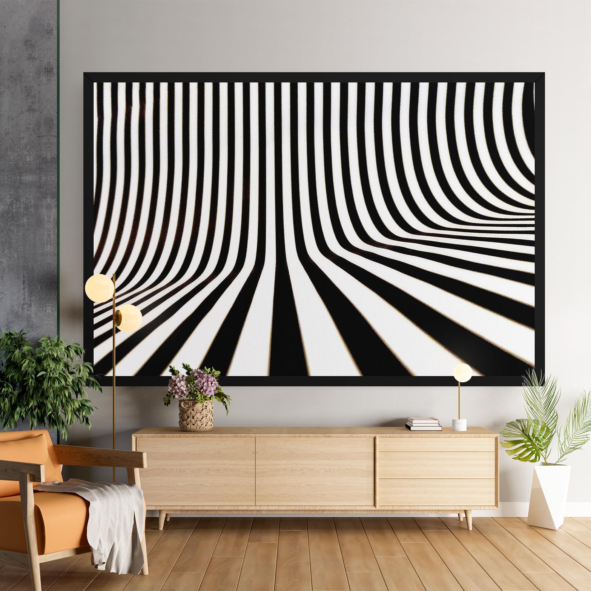 Картина на платно Black And White Illusion mockup 9