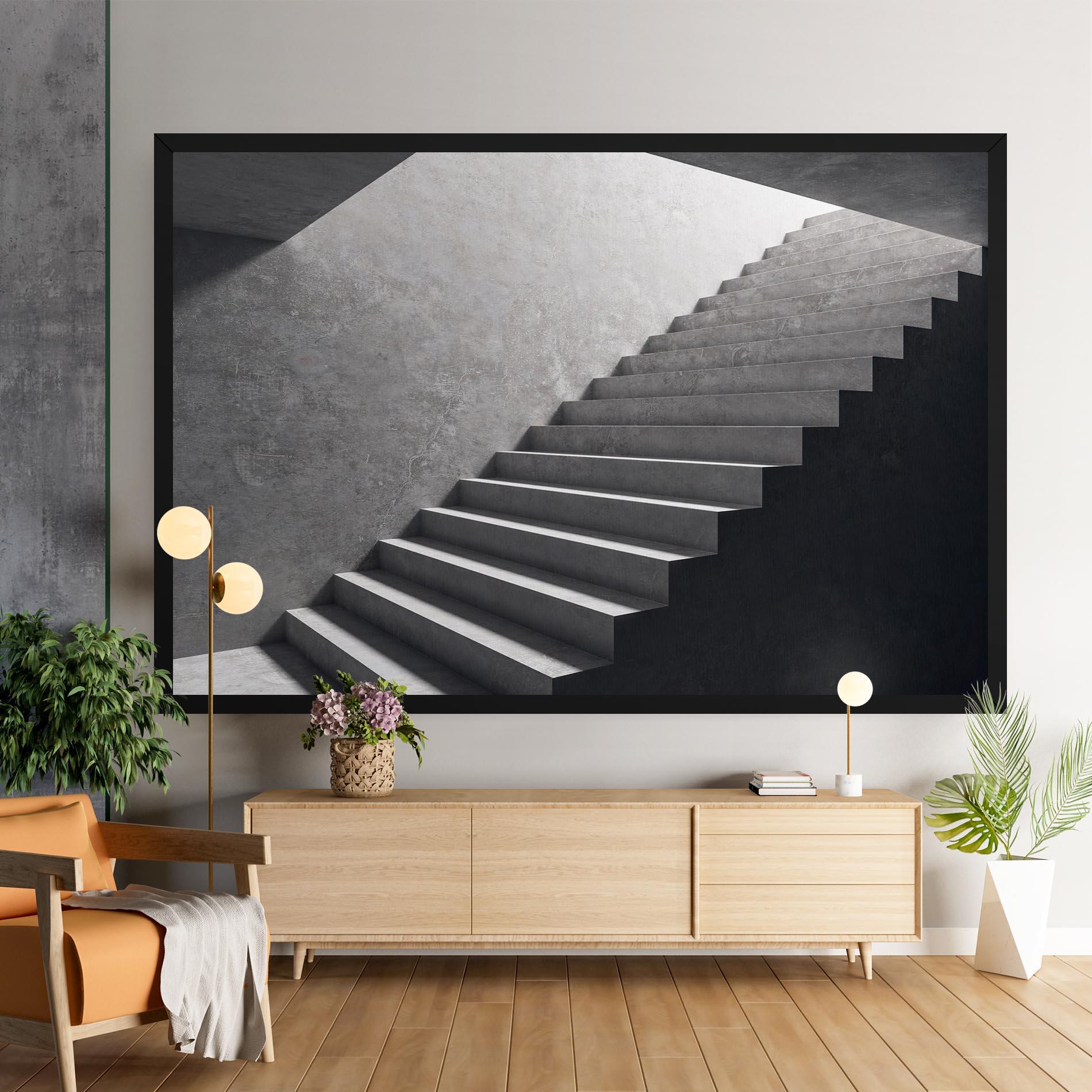 Картина на платно Concrete Stairs mockup 9