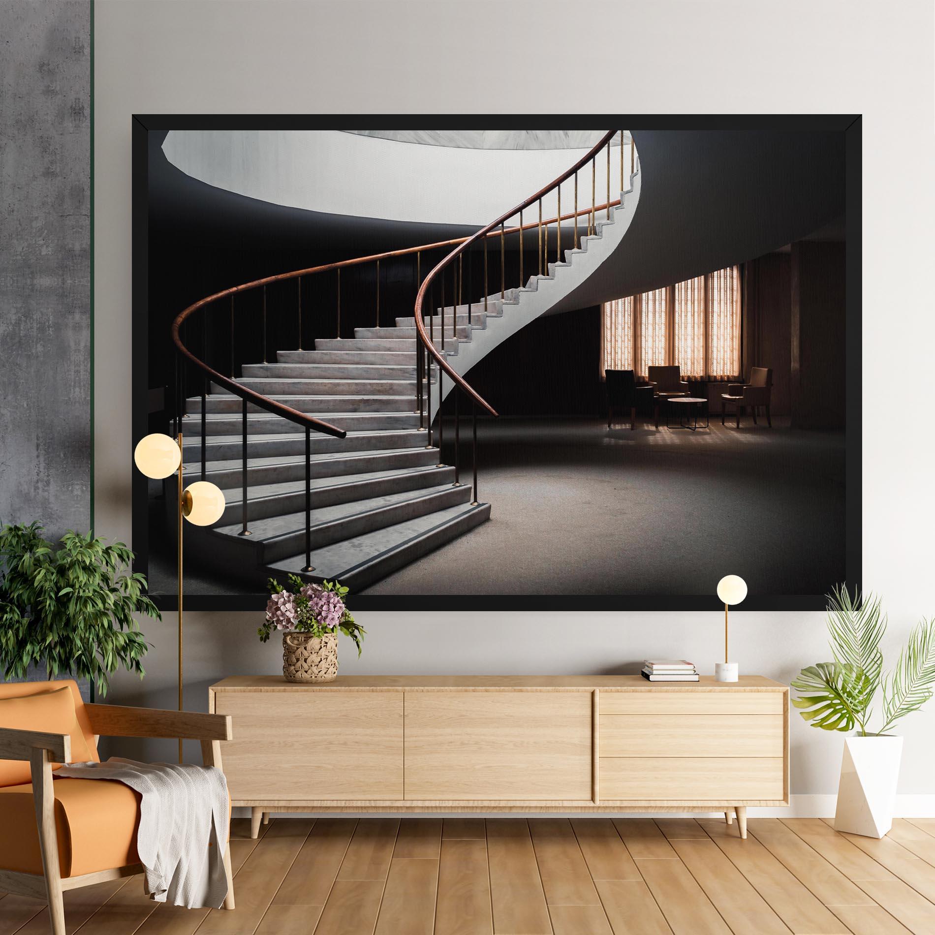 Картина на платно Dark Room Stairs mockup 9