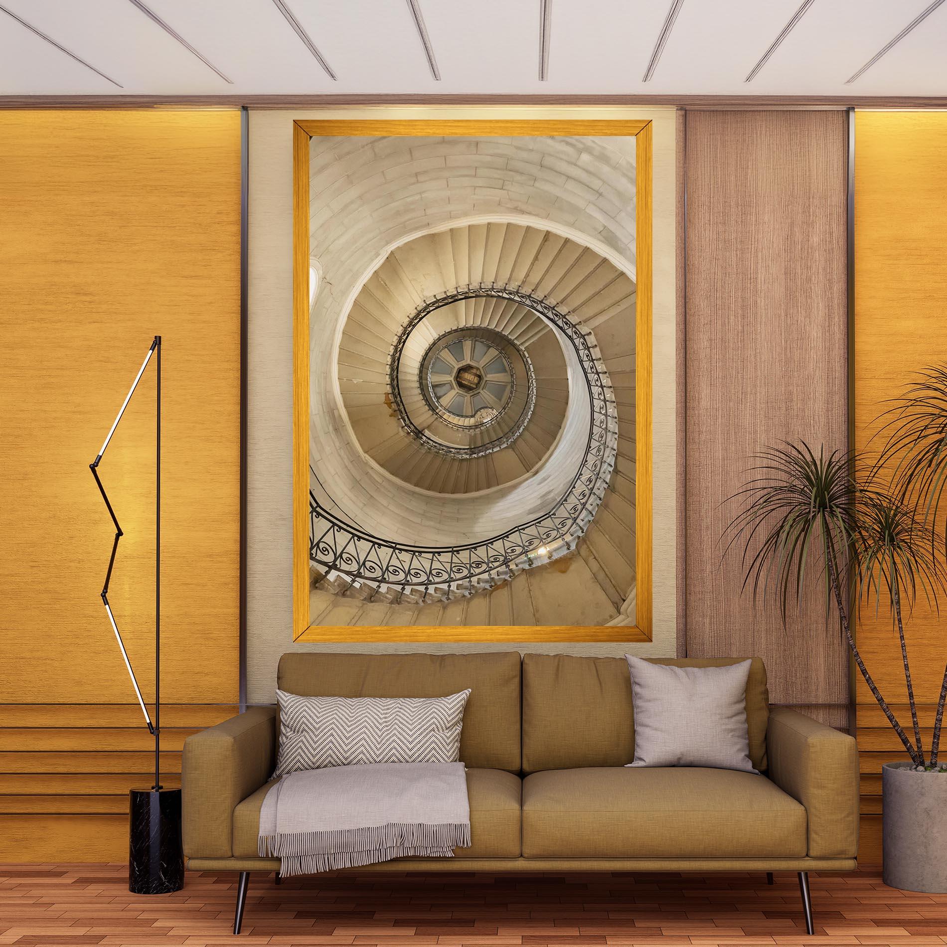 Картина на платно Cream Down Stairs mockup 9