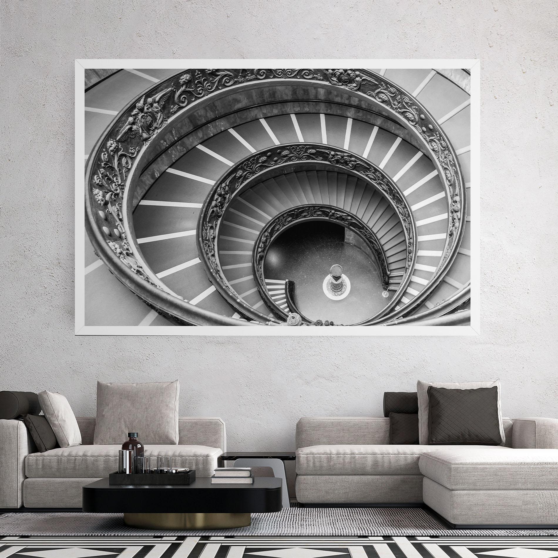 Картина на платно Grey Spiral mockup 2