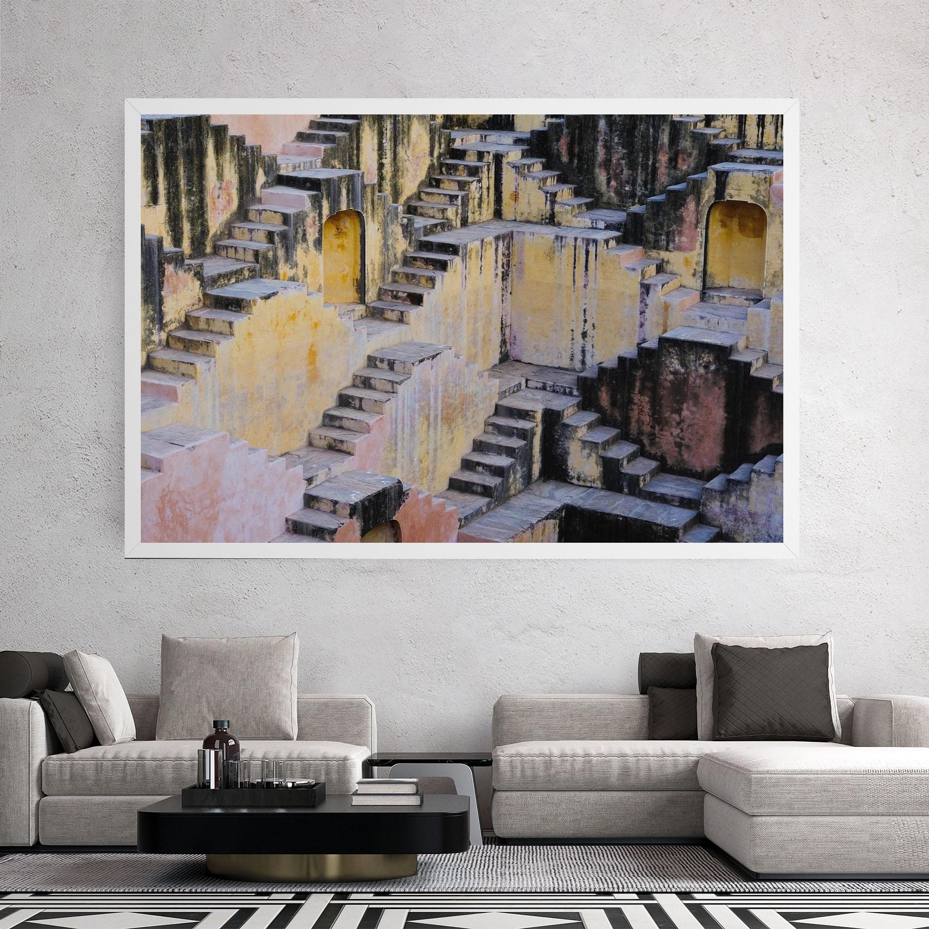 Картина на платно Old Yellow Stairs mockup 2