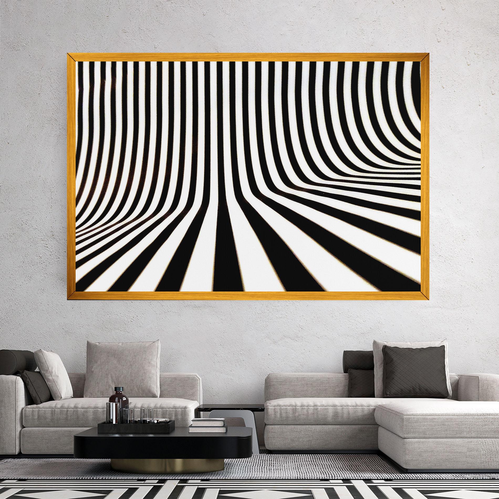 Картина на платно Black And White Illusion mockup 2
