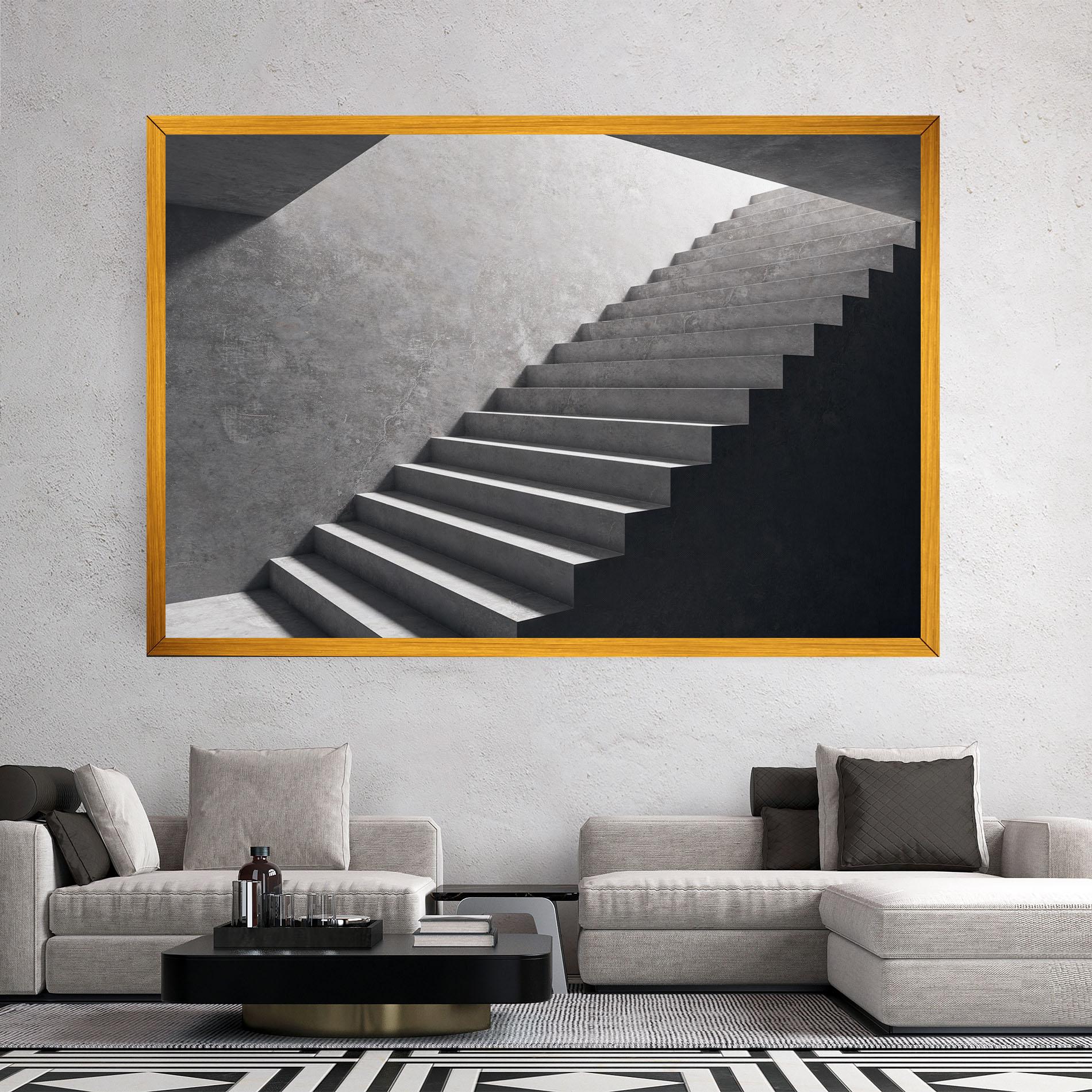 Картина на платно Concrete Stairs mockup 2