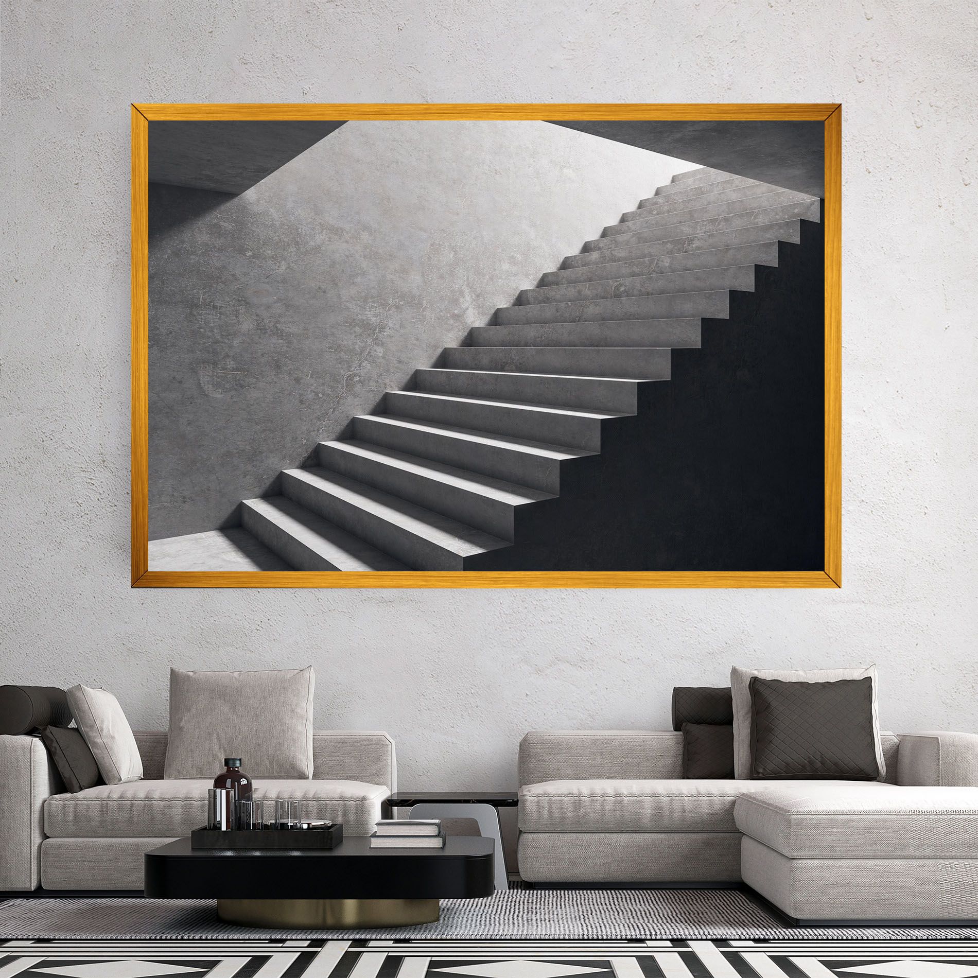 Concrete Stairs mockup 2