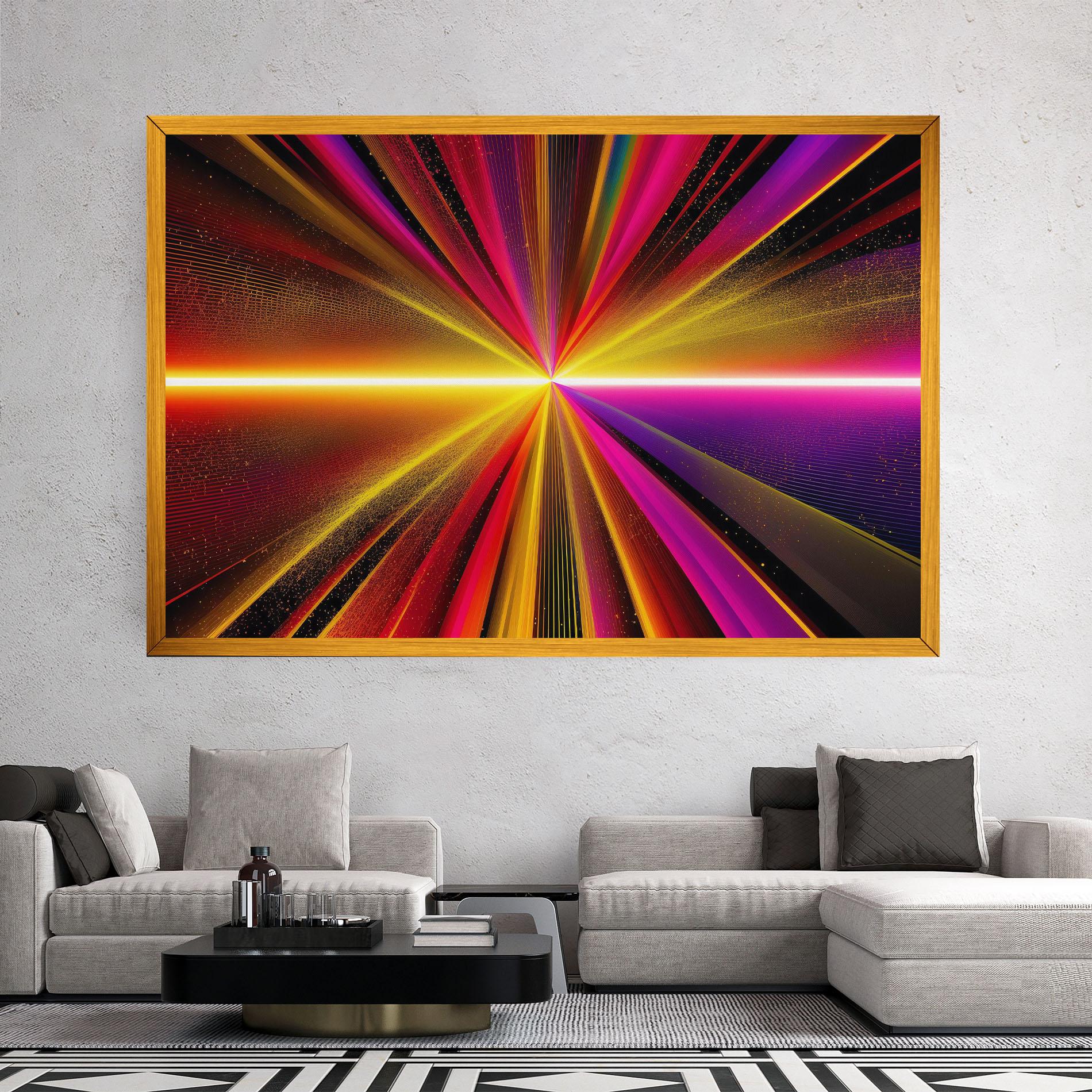 Картина на платно White Light Mix mockup 2