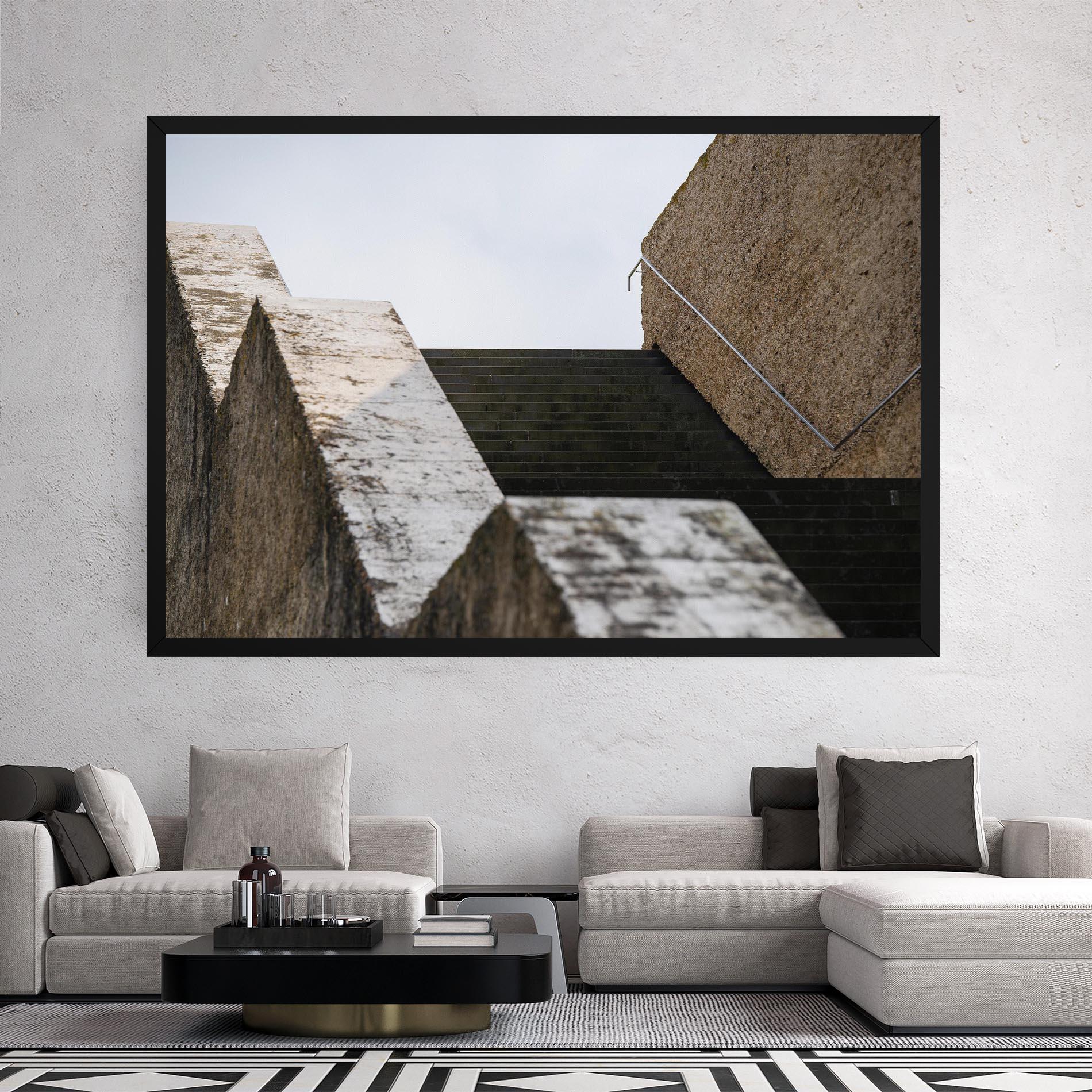 Картина на платно Black Stairs mockup 2