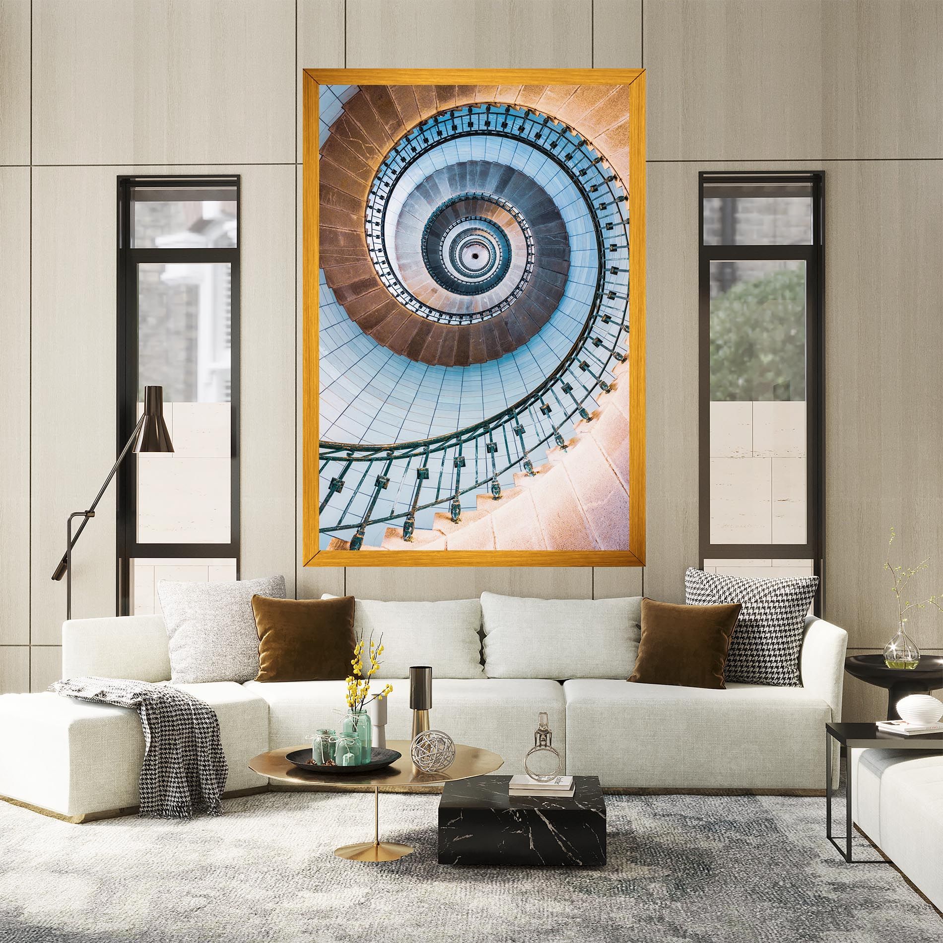 Blue Opaline Stairs mockup 2