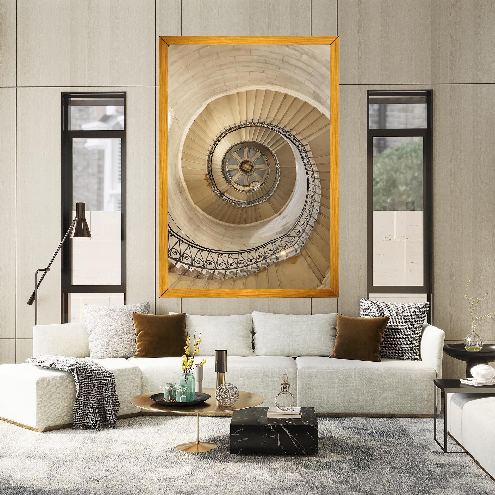 Картина на платно Cream Down Stairs mockup 2