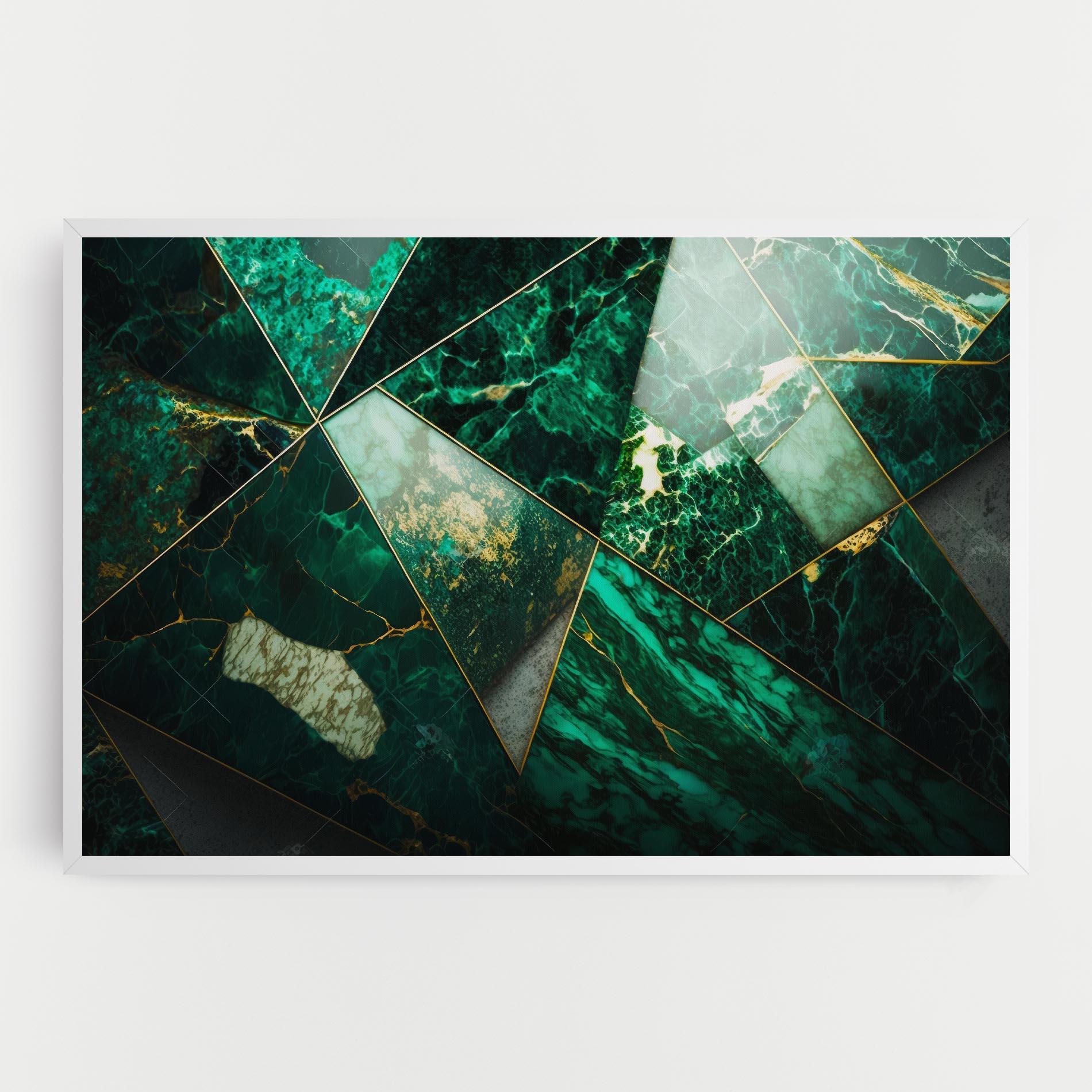 Картина на платно Green Marble mockup 0
